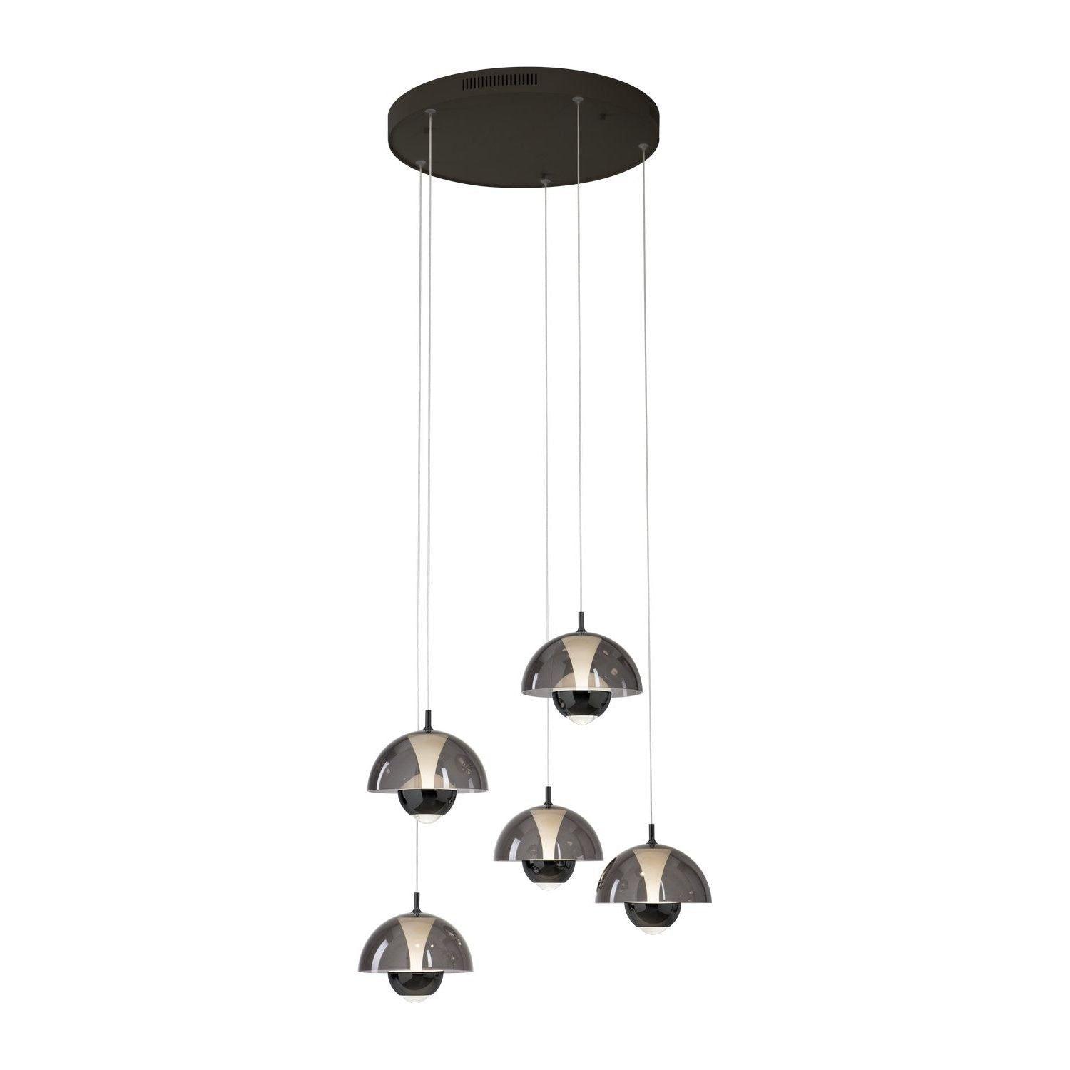 PageOne Lighting - Andoria Multi-Light LED Pendant - PP121940-BKC/SM - Canada Light Shop