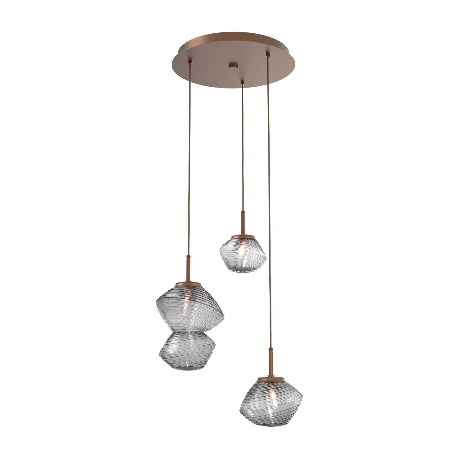 Hammerton Studio - Mesa 3 Light Multi-Light Pendant - CHB0089-03-BB-S-C01-L1 - Canada Light Shop