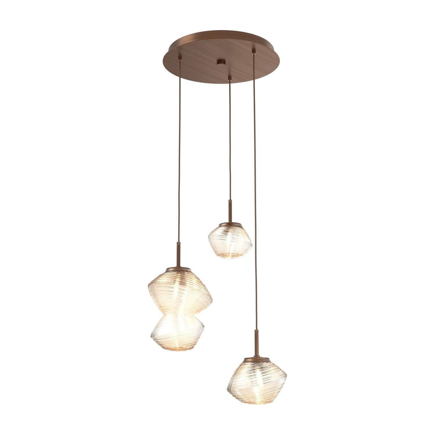 Hammerton Studio - Mesa 3 Light Multi-Light Pendant - CHB0089-03-RB-A-C01-L1 - Canada Light Shop