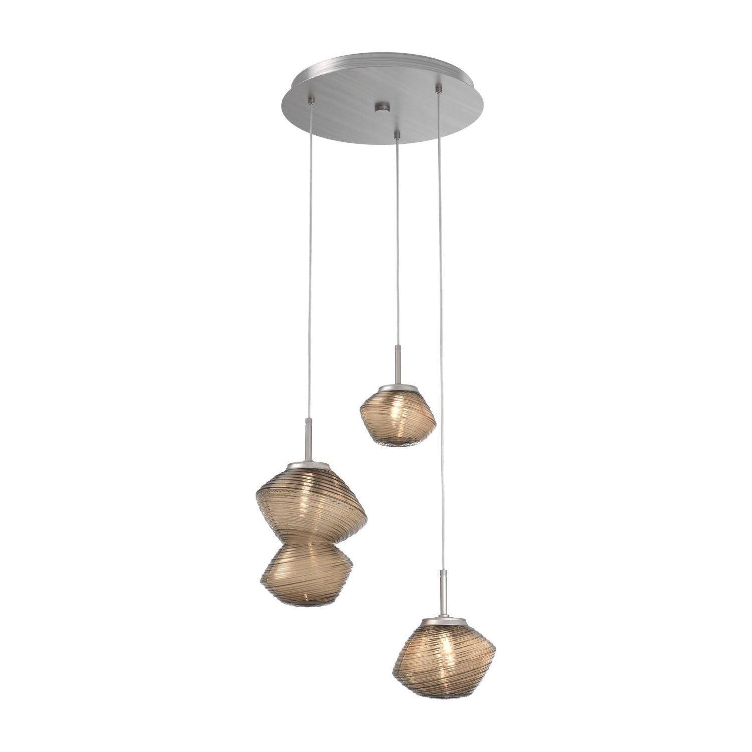 Hammerton Studio - Mesa 3 Light Multi-Light Pendant - CHB0089-03-SN-B-C01-L1 - Canada Light Shop