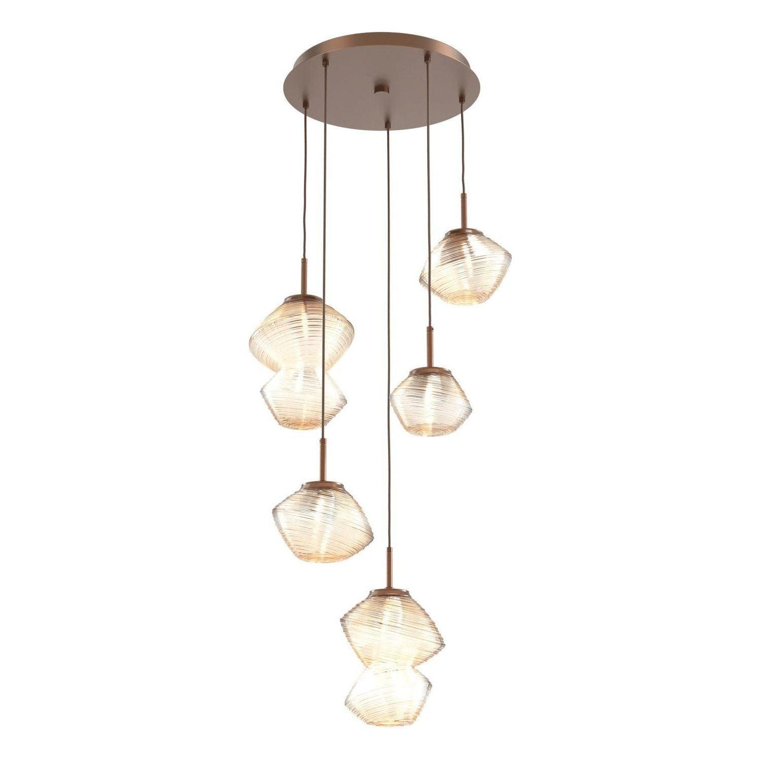 Hammerton Studio - Mesa 5 Light Multi-Light LED Pendant - CHB0089-05-BB-A-C01-L1 - Canada Light Shop