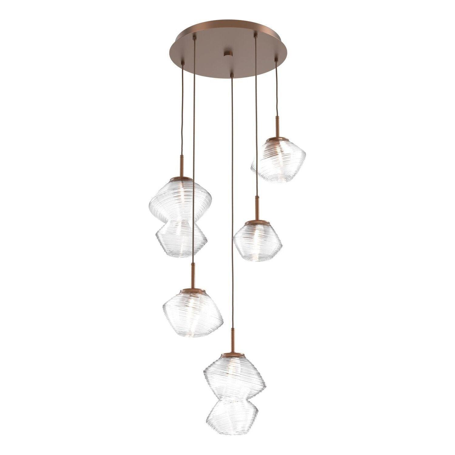 Hammerton Studio - Mesa 5 Light Multi-Light LED Pendant - CHB0089-05-BB-C-C01-L1 - Canada Light Shop