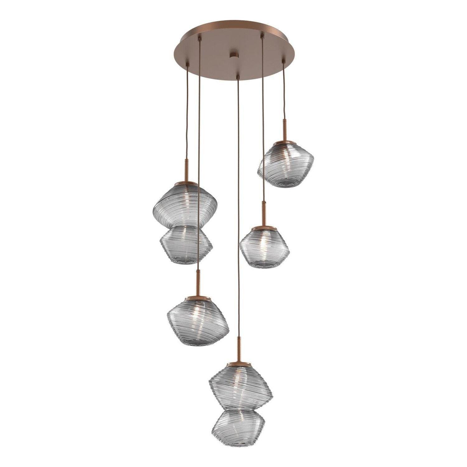 Hammerton Studio - Mesa 5 Light Multi-Light LED Pendant - CHB0089-05-BB-S-C01-L1 - Canada Light Shop