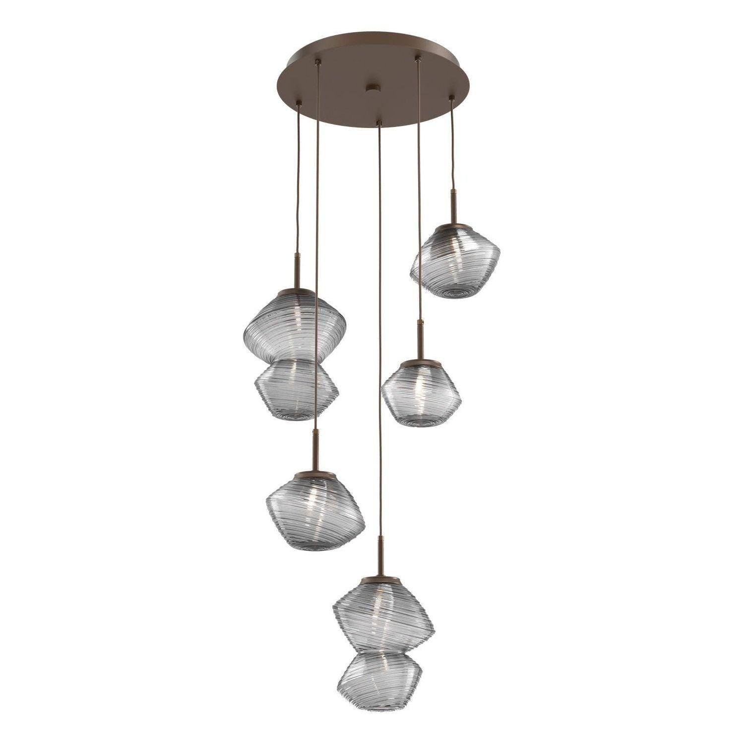 Hammerton Studio - Mesa 5 Light Multi-Light LED Pendant - CHB0089-05-FB-S-C01-L1 - Canada Light Shop
