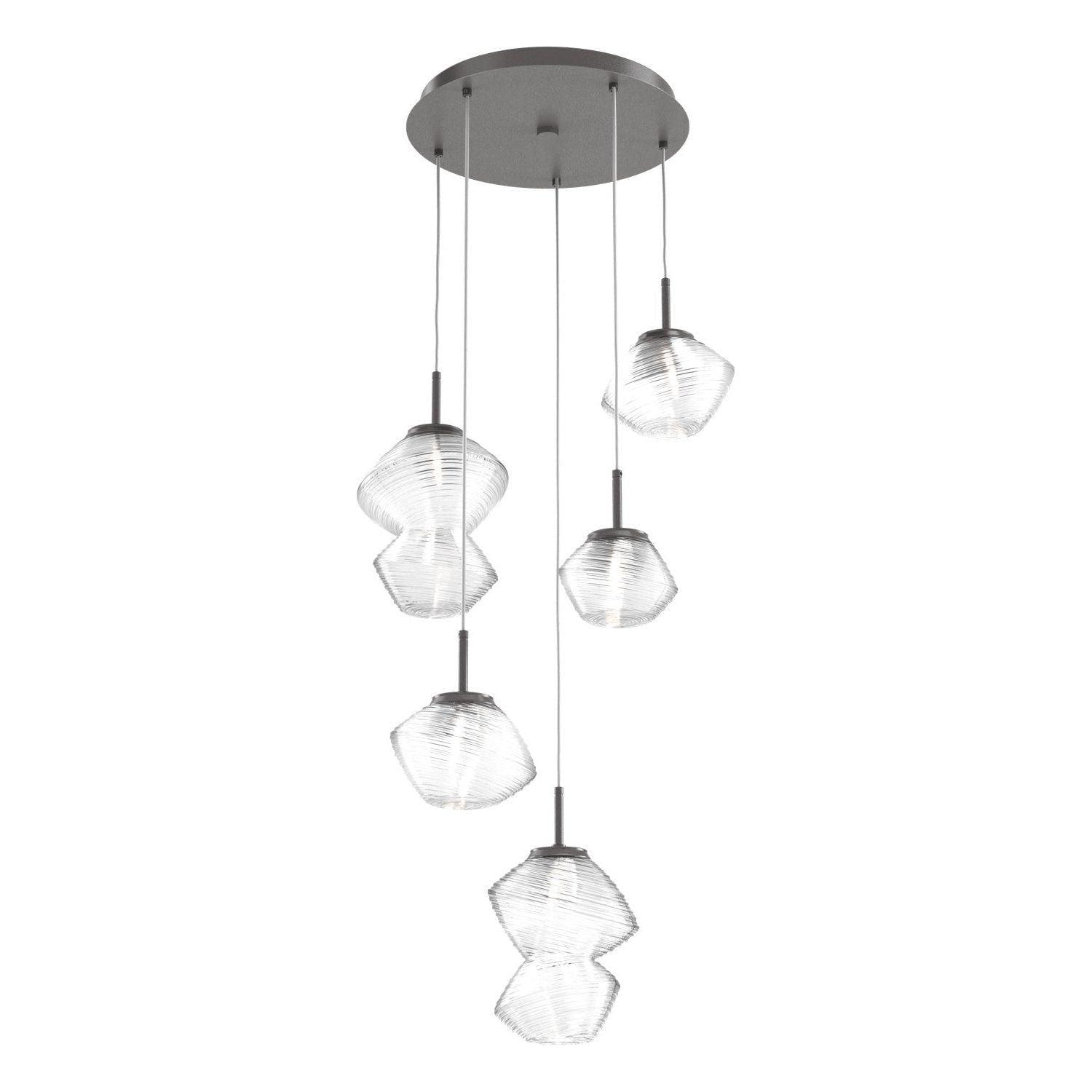 Hammerton Studio - Mesa 5 Light Multi-Light LED Pendant - CHB0089-05-GP-C-C01-L1 - Canada Light Shop