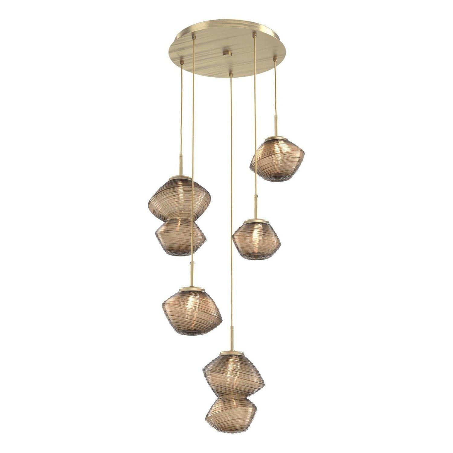 Hammerton Studio - Mesa 5 Light Multi-Light LED Pendant - CHB0089-05-HB-B-C01-L1 - Canada Light Shop