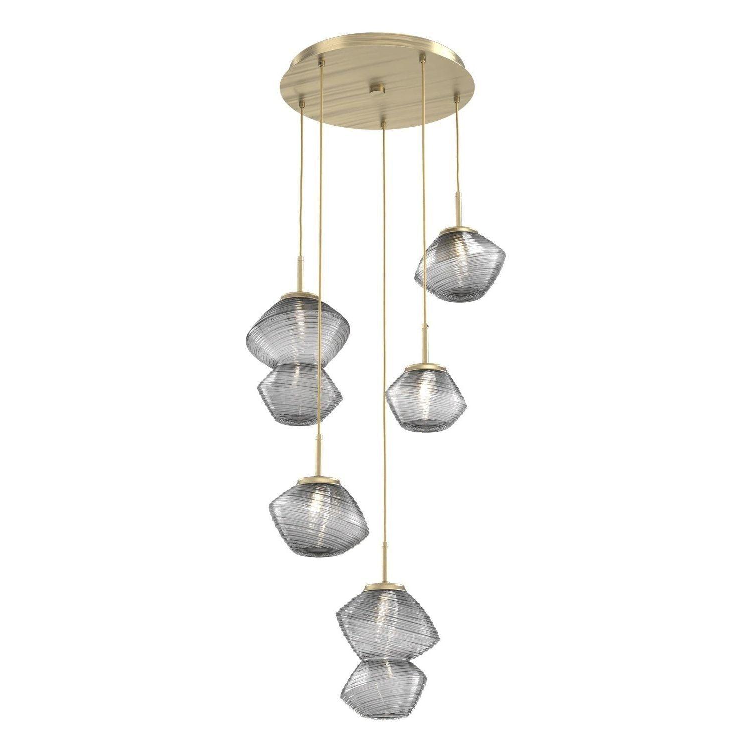 Hammerton Studio - Mesa 5 Light Multi-Light LED Pendant - CHB0089-05-HB-S-C01-L1 - Canada Light Shop