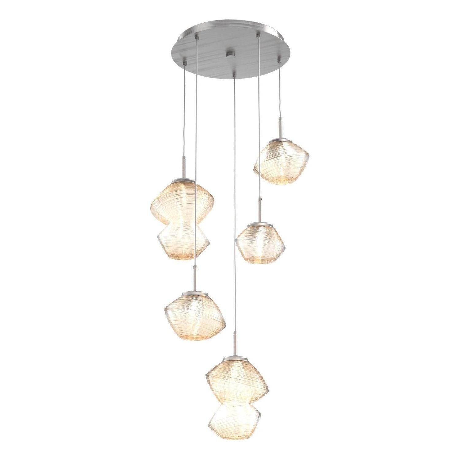 Hammerton Studio - Mesa 5 Light Multi-Light LED Pendant - CHB0089-05-SN-A-C01-L3 - Canada Light Shop