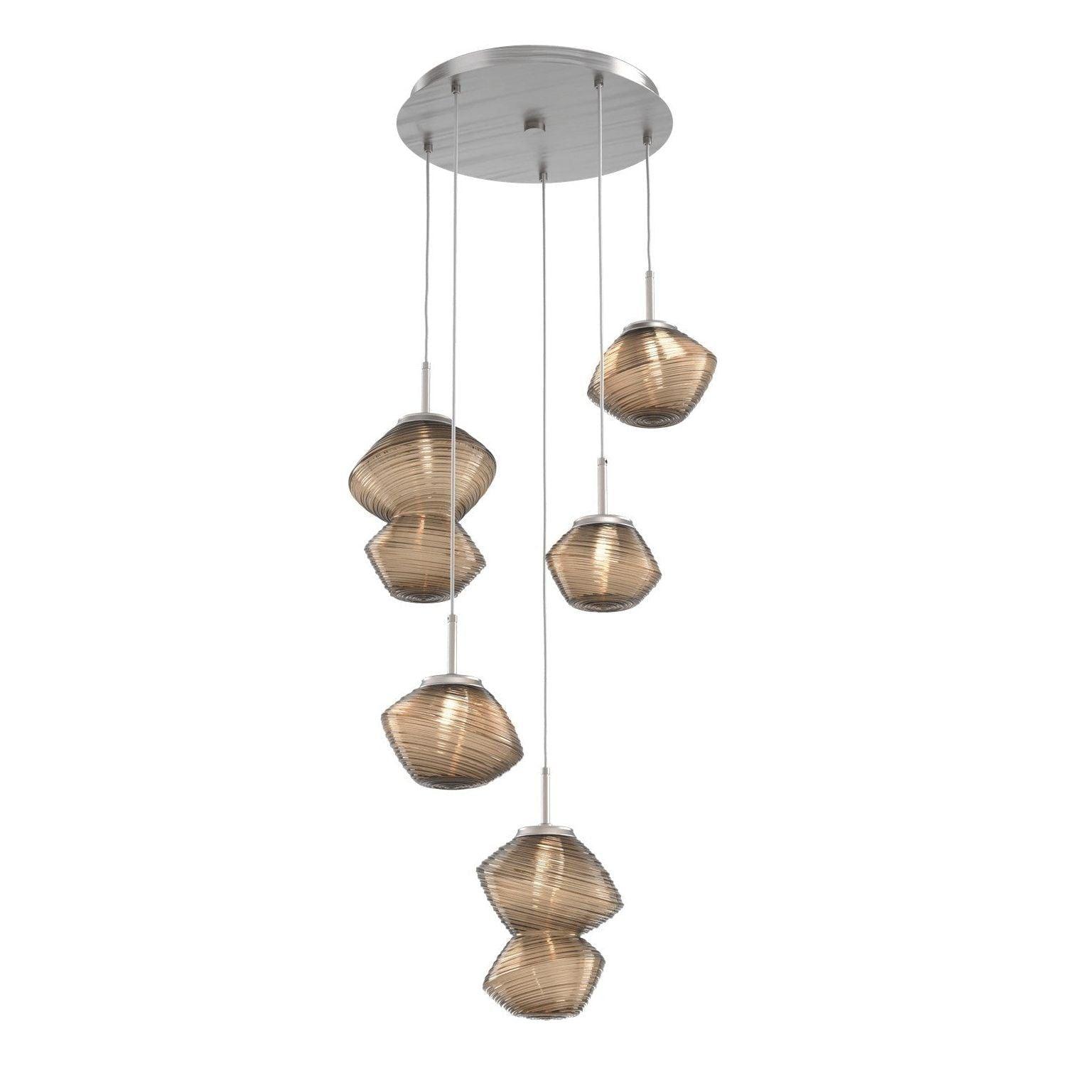 Hammerton Studio - Mesa 5 Light Multi-Light LED Pendant - CHB0089-05-SN-B-C01-L1 - Canada Light Shop