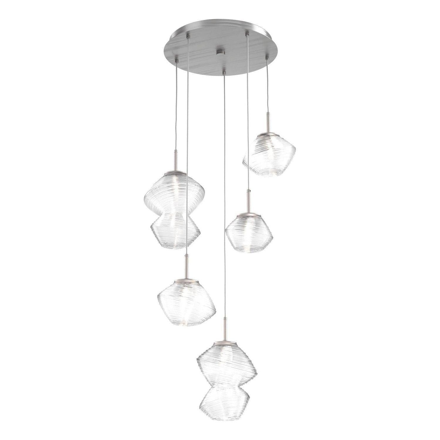 Hammerton Studio - Mesa 5 Light Multi-Light LED Pendant - CHB0089-05-SN-C-C01-L1 - Canada Light Shop