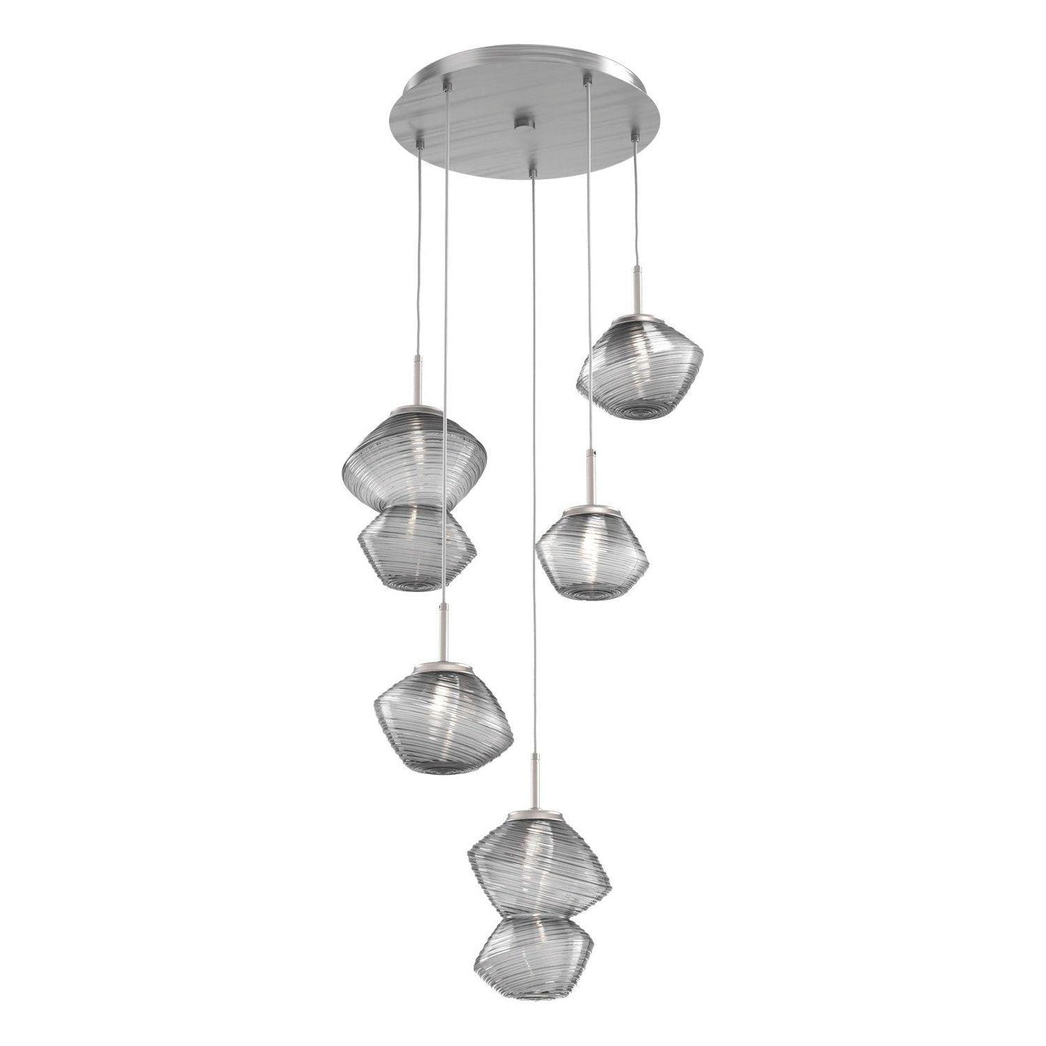 Hammerton Studio - Mesa 5 Light Multi-Light LED Pendant - CHB0089-05-SN-S-C01-L3 - Canada Light Shop
