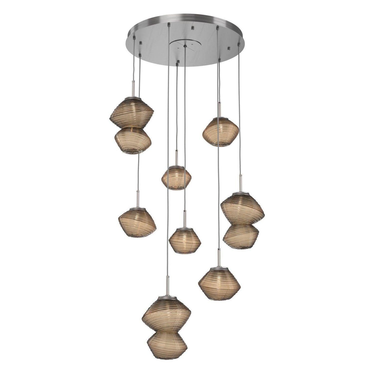 Hammerton Studio - Mesa 8 Light Multi-Light LED Pendant - CHB0089-08-SN-B-C01-L3 - Canada Light Shop