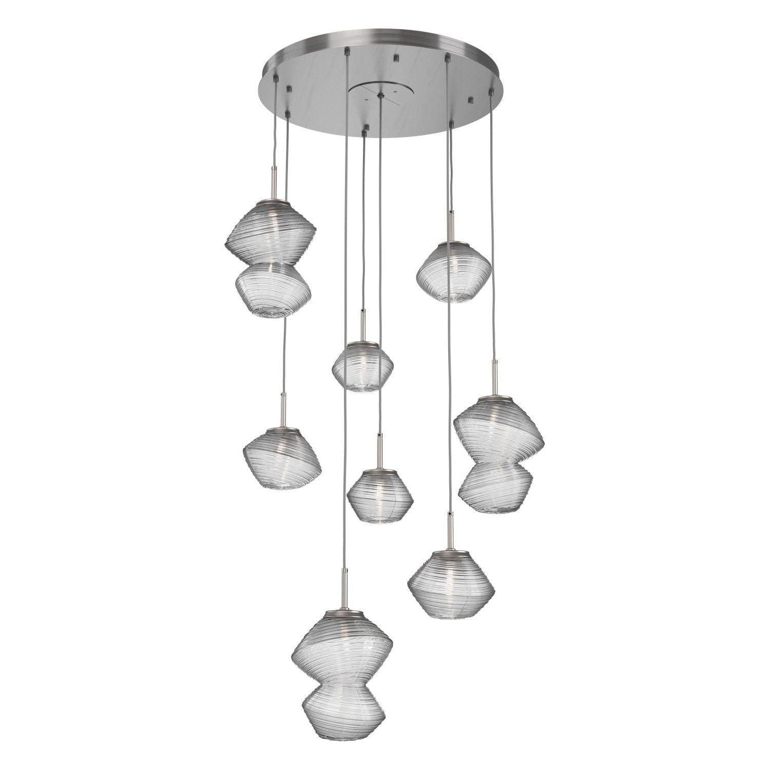 Hammerton Studio - Mesa 8 Light Multi-Light LED Pendant - CHB0089-08-SN-C-C01-L3 - Canada Light Shop
