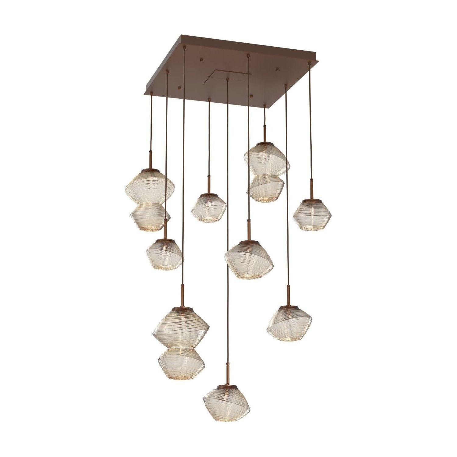 Hammerton Studio - Mesa Square 9 Light Multi-Light Pendant - CHB0089-09-BB-A-C01-L3 - Canada Light Shop
