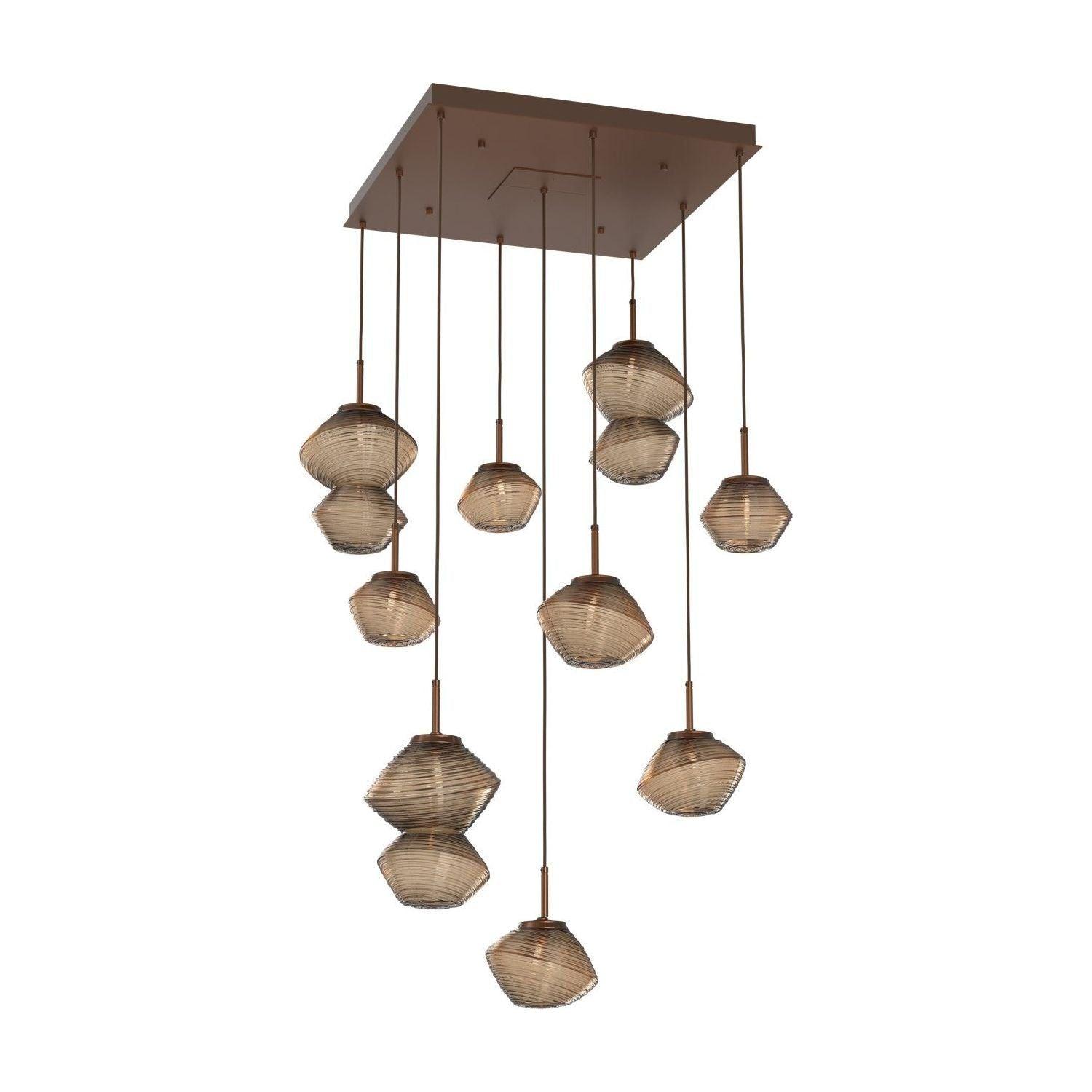 Hammerton Studio - Mesa Square 9 Light Multi-Light Pendant - CHB0089-09-BB-B-C01-L3 - Canada Light Shop