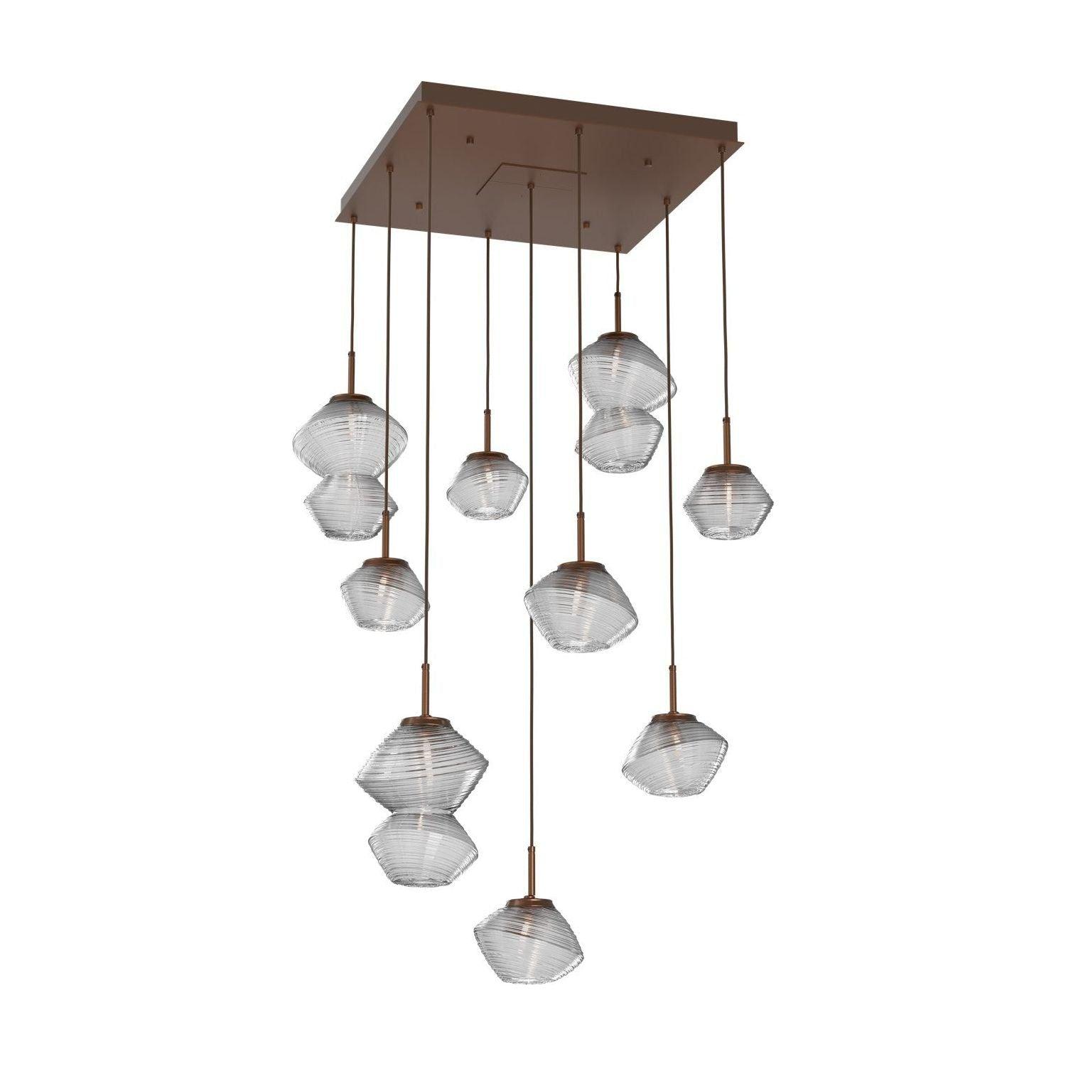 Hammerton Studio - Mesa Square 9 Light Multi-Light Pendant - CHB0089-09-BB-C-C01-L3 - Canada Light Shop
