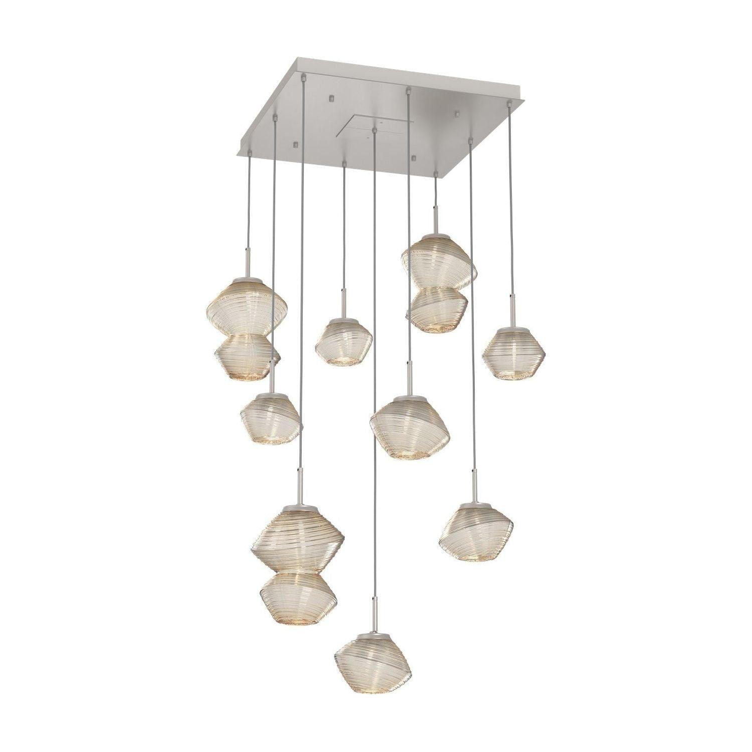 Hammerton Studio - Mesa Square 9 Light Multi-Light Pendant - CHB0089-09-BS-A-C01-L3 - Canada Light Shop