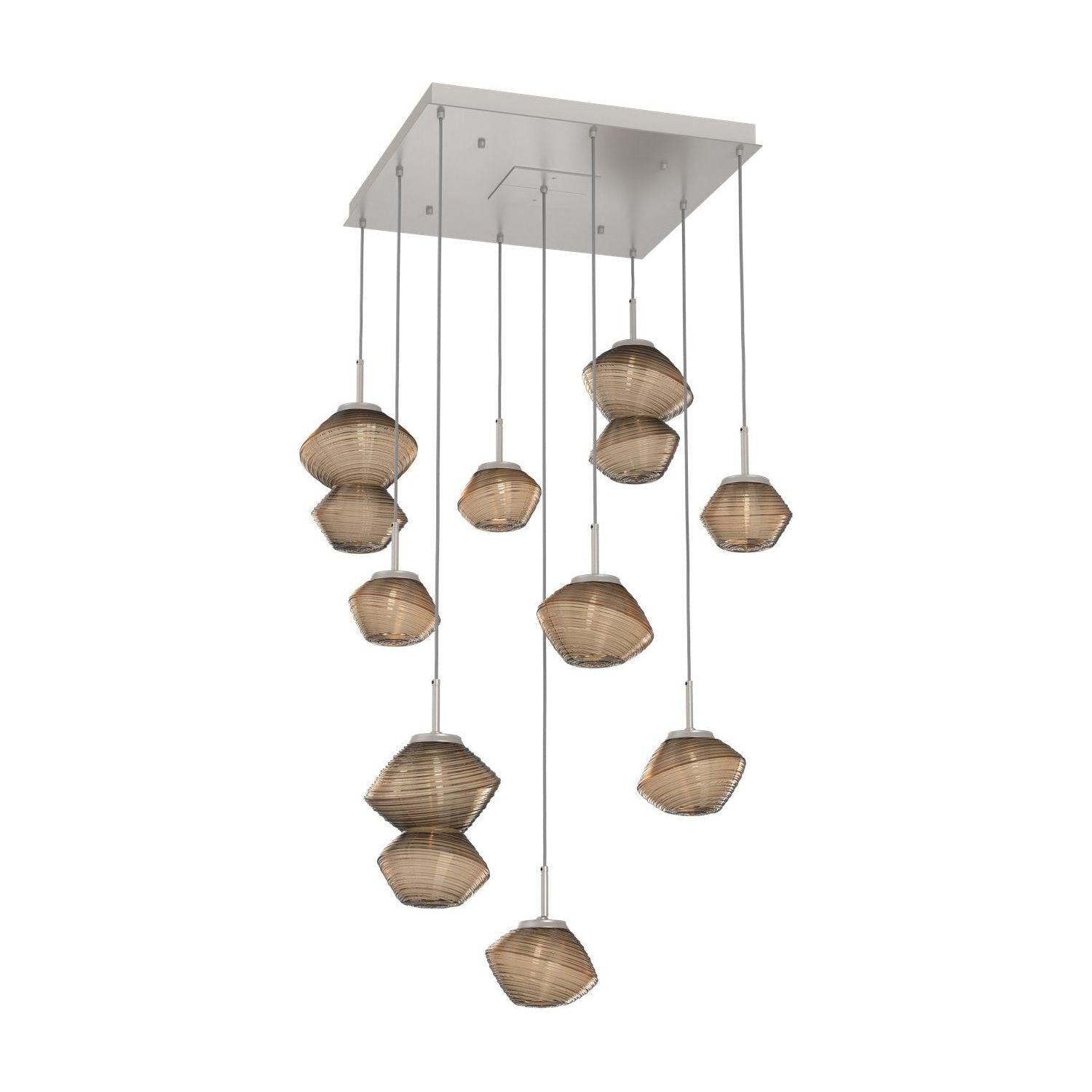 Hammerton Studio - Mesa Square 9 Light Multi-Light Pendant - CHB0089-09-BS-B-C01-L1 - Canada Light Shop