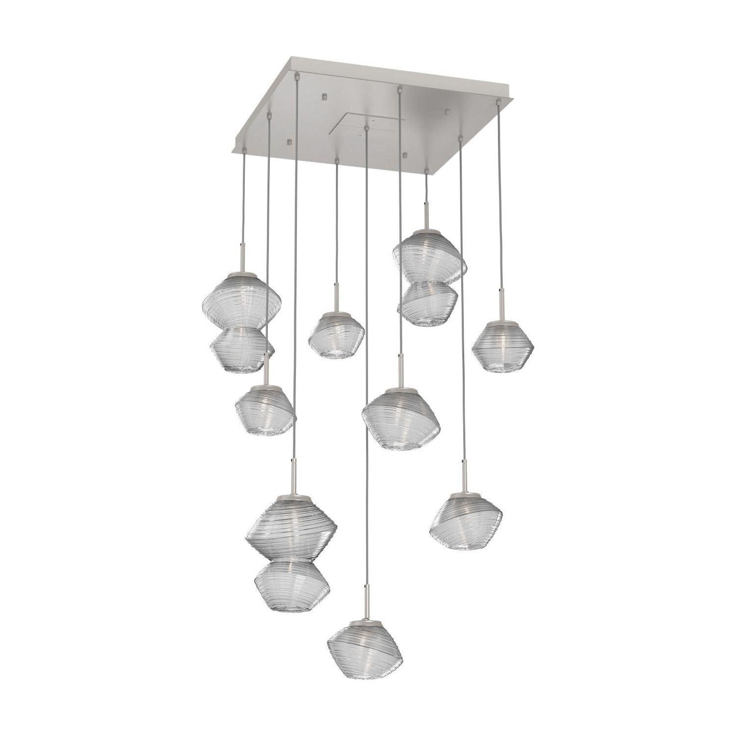 Hammerton Studio - Mesa Square 9 Light Multi-Light Pendant - CHB0089-09-BS-C-C01-L3 - Canada Light Shop