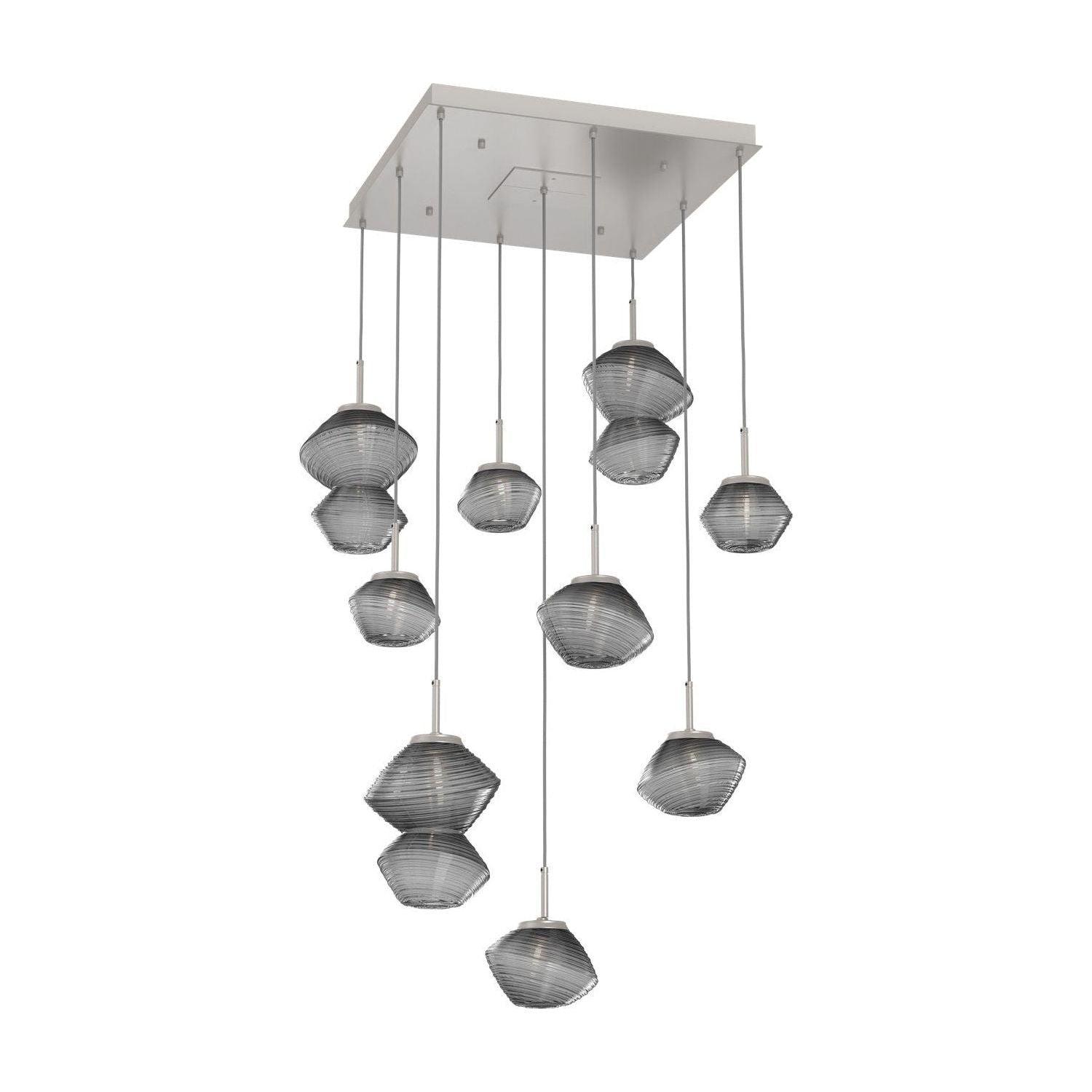 Hammerton Studio - Mesa Square 9 Light Multi-Light Pendant - CHB0089-09-BS-S-C01-L1 - Canada Light Shop