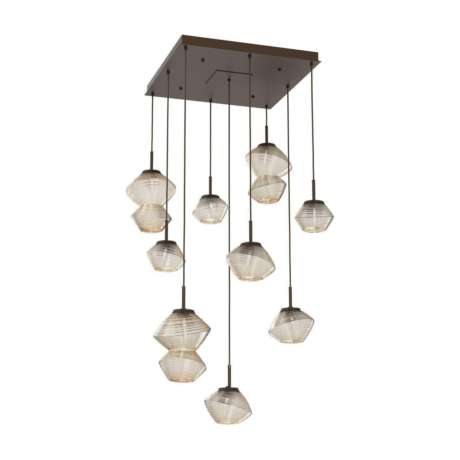 Hammerton Studio - Mesa Square 9 Light Multi-Light Pendant - CHB0089-09-FB-A-C01-L1 - Canada Light Shop