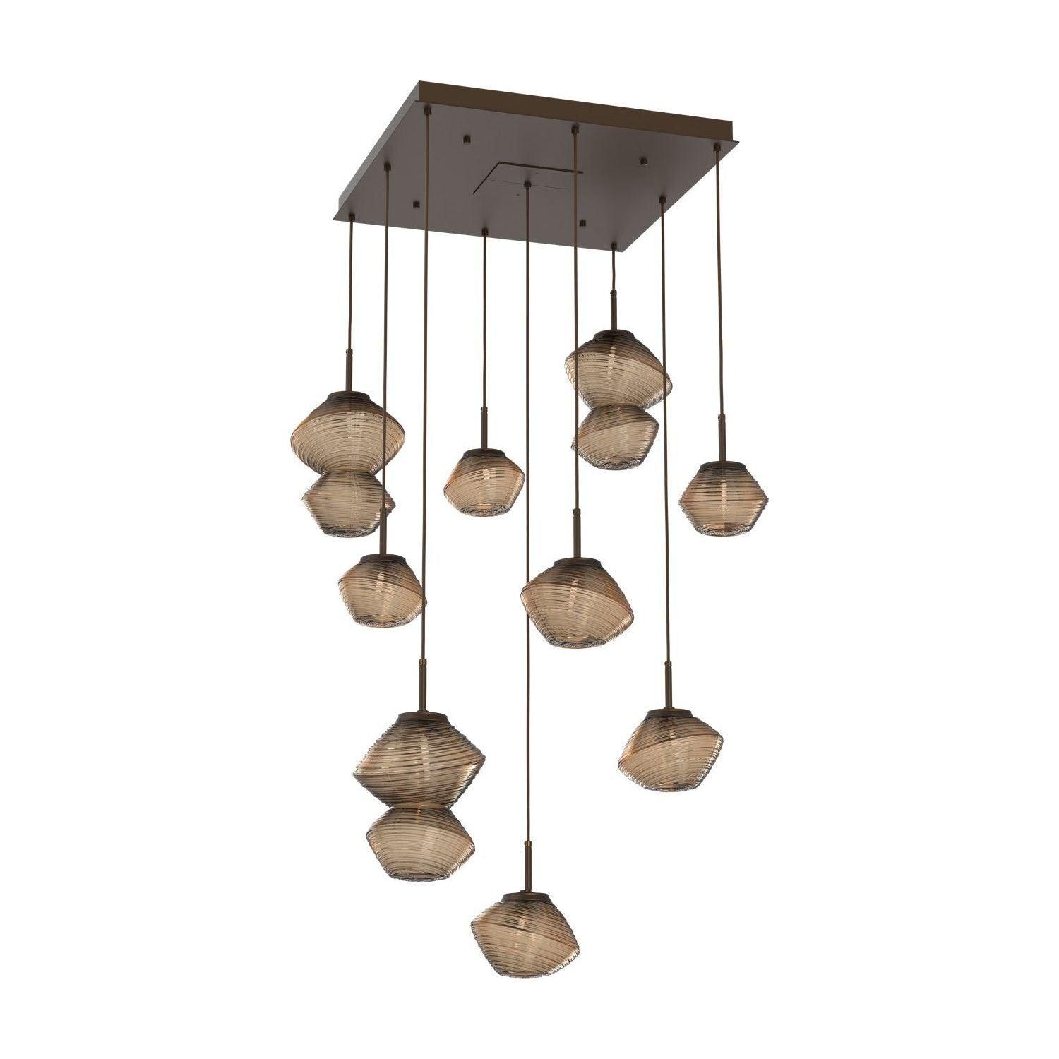 Hammerton Studio - Mesa Square 9 Light Multi-Light Pendant - CHB0089-09-FB-B-C01-L1 - Canada Light Shop