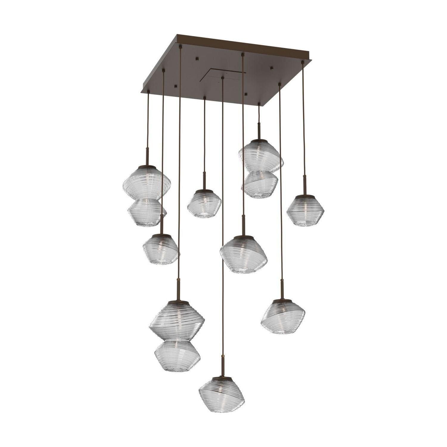 Hammerton Studio - Mesa Square 9 Light Multi-Light Pendant - CHB0089-09-FB-C-C01-L1 - Canada Light Shop