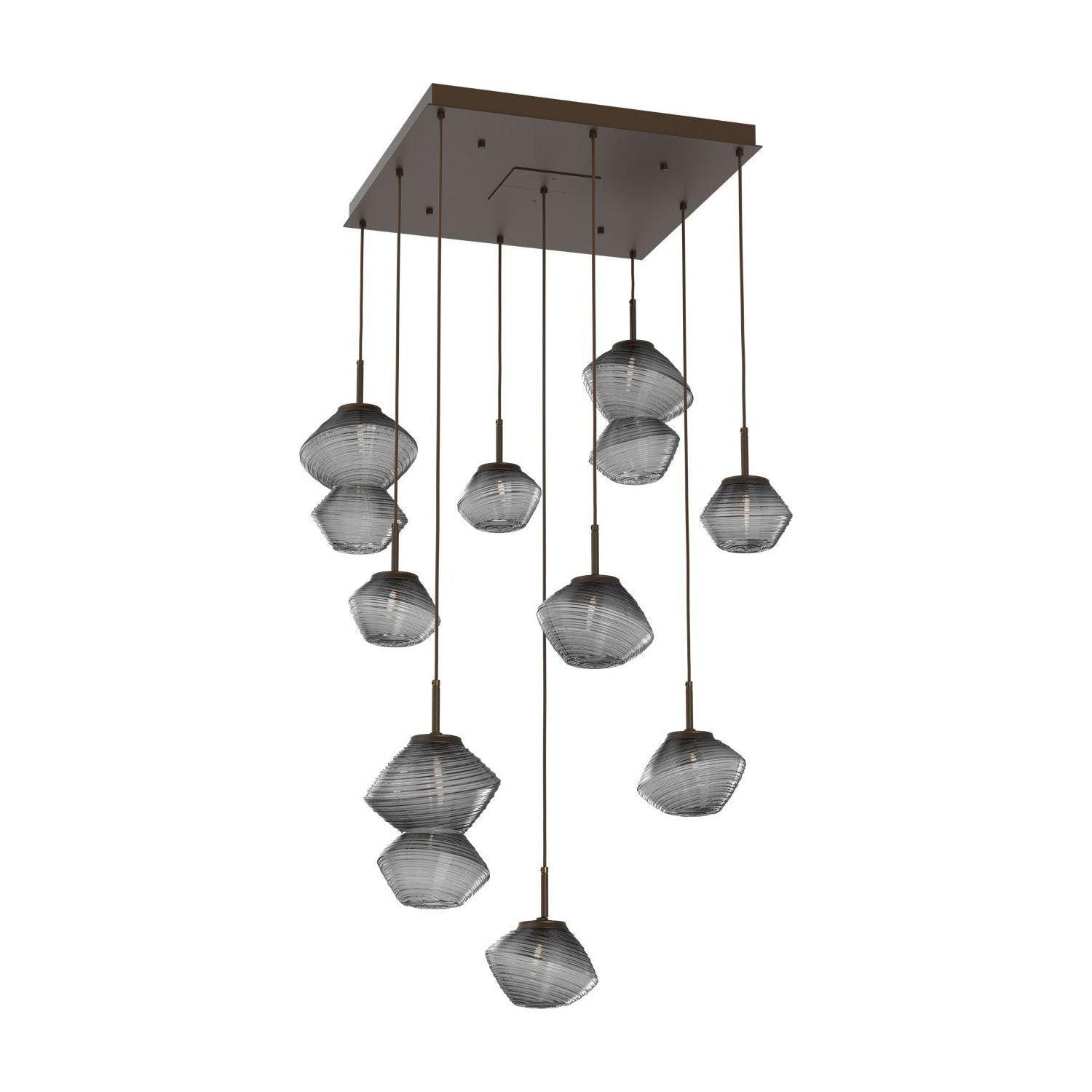 Hammerton Studio - Mesa Square 9 Light Multi-Light Pendant - CHB0089-09-FB-S-C01-L1 - Canada Light Shop
