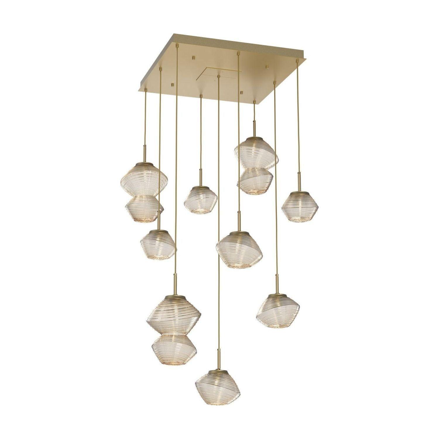 Hammerton Studio - Mesa Square 9 Light Multi-Light Pendant - CHB0089-09-GB-A-C01-L1 - Canada Light Shop