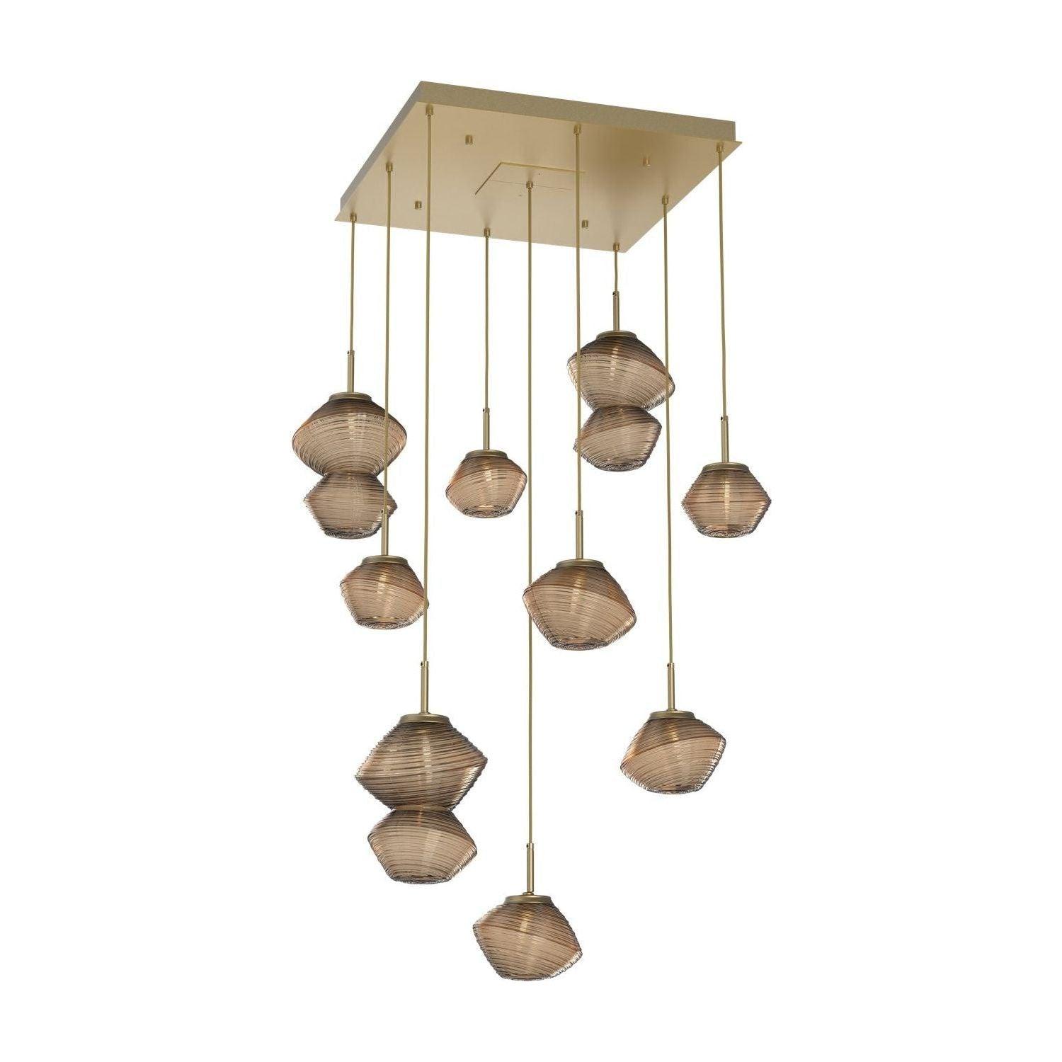 Hammerton Studio - Mesa Square 9 Light Multi-Light Pendant - CHB0089-09-GB-B-C01-L3 - Canada Light Shop
