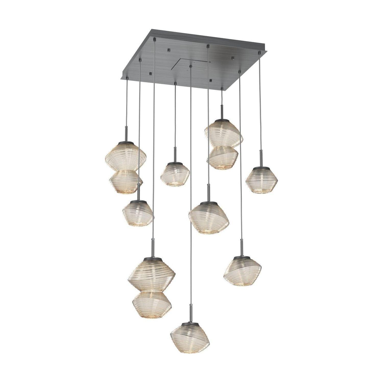 Hammerton Studio - Mesa Square 9 Light Multi-Light Pendant - CHB0089-09-GM-A-C01-L1 - Canada Light Shop