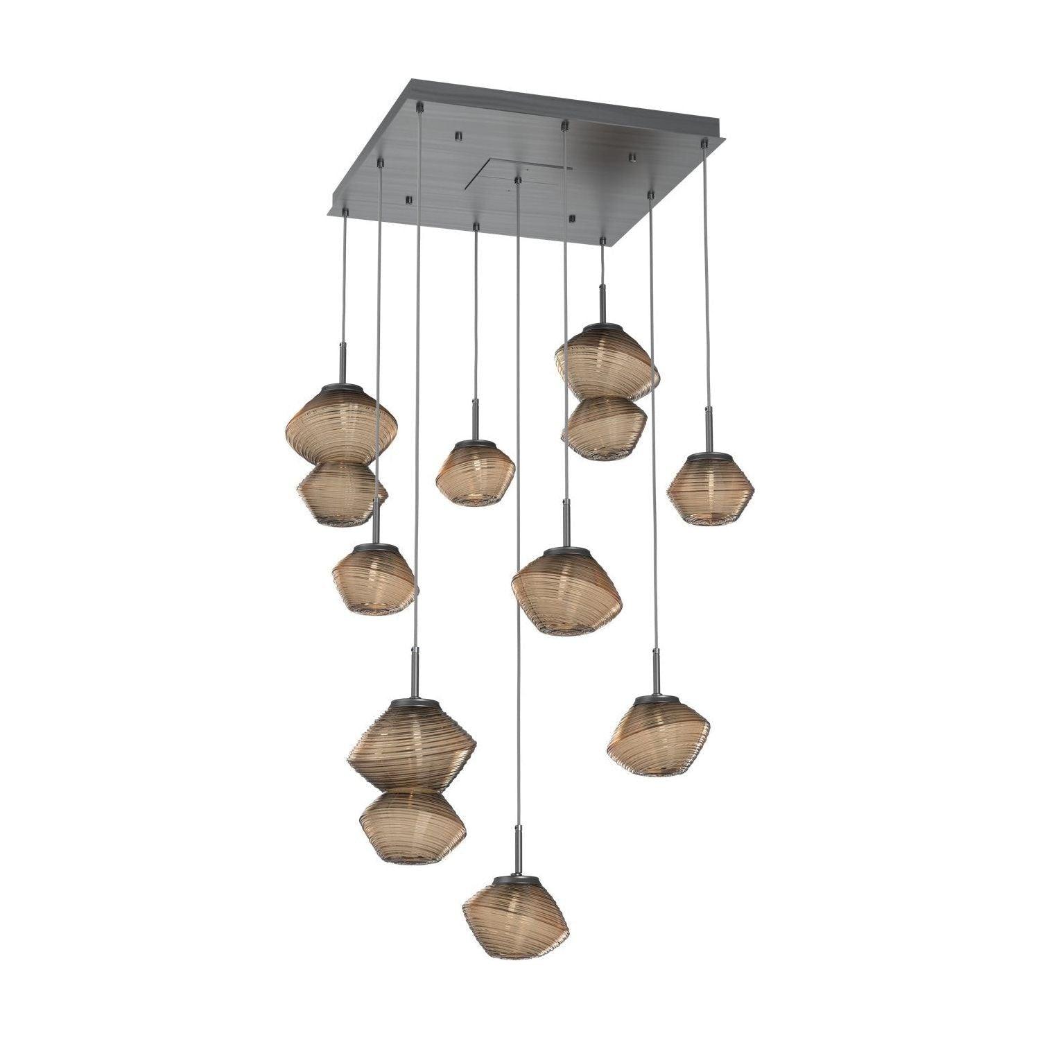 Hammerton Studio - Mesa Square 9 Light Multi-Light Pendant - CHB0089-09-GM-B-C01-L1 - Canada Light Shop