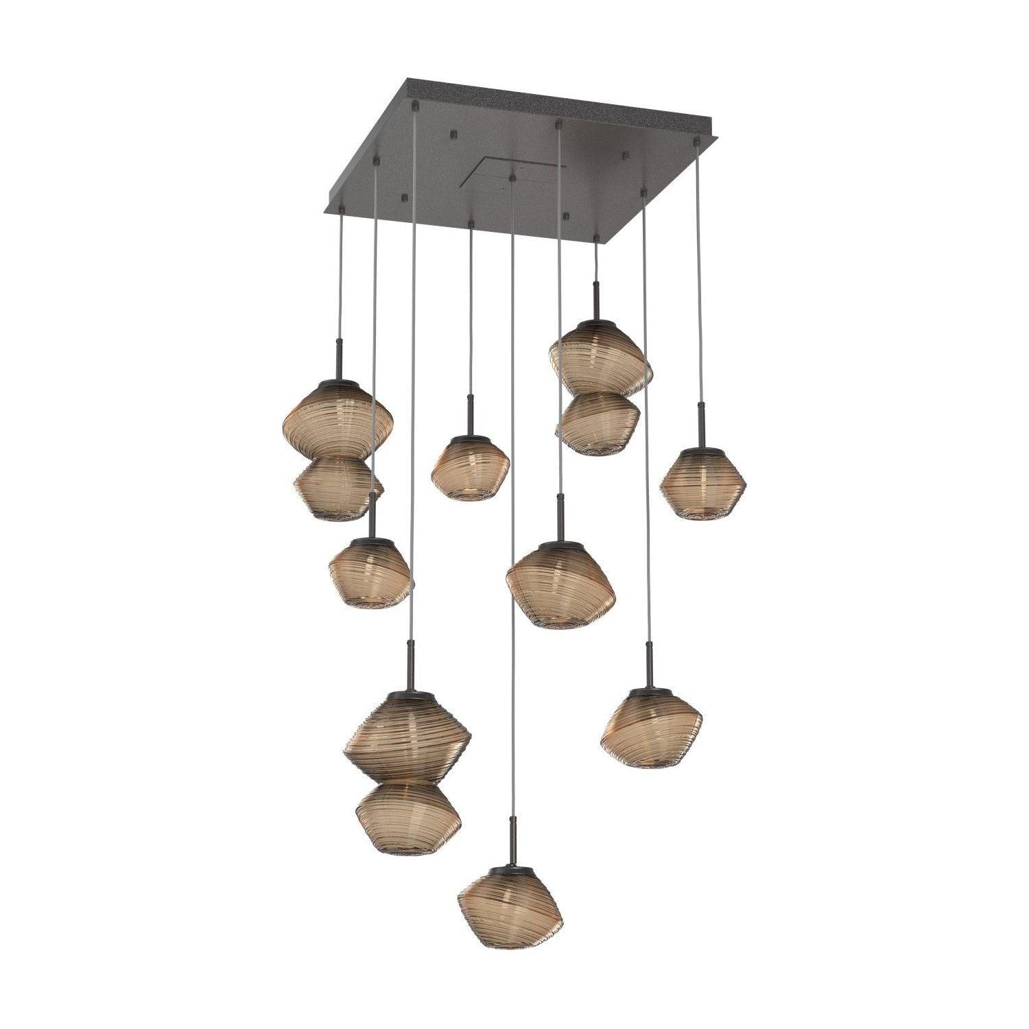 Hammerton Studio - Mesa Square 9 Light Multi-Light Pendant - CHB0089-09-GP-B-C01-L3 - Canada Light Shop