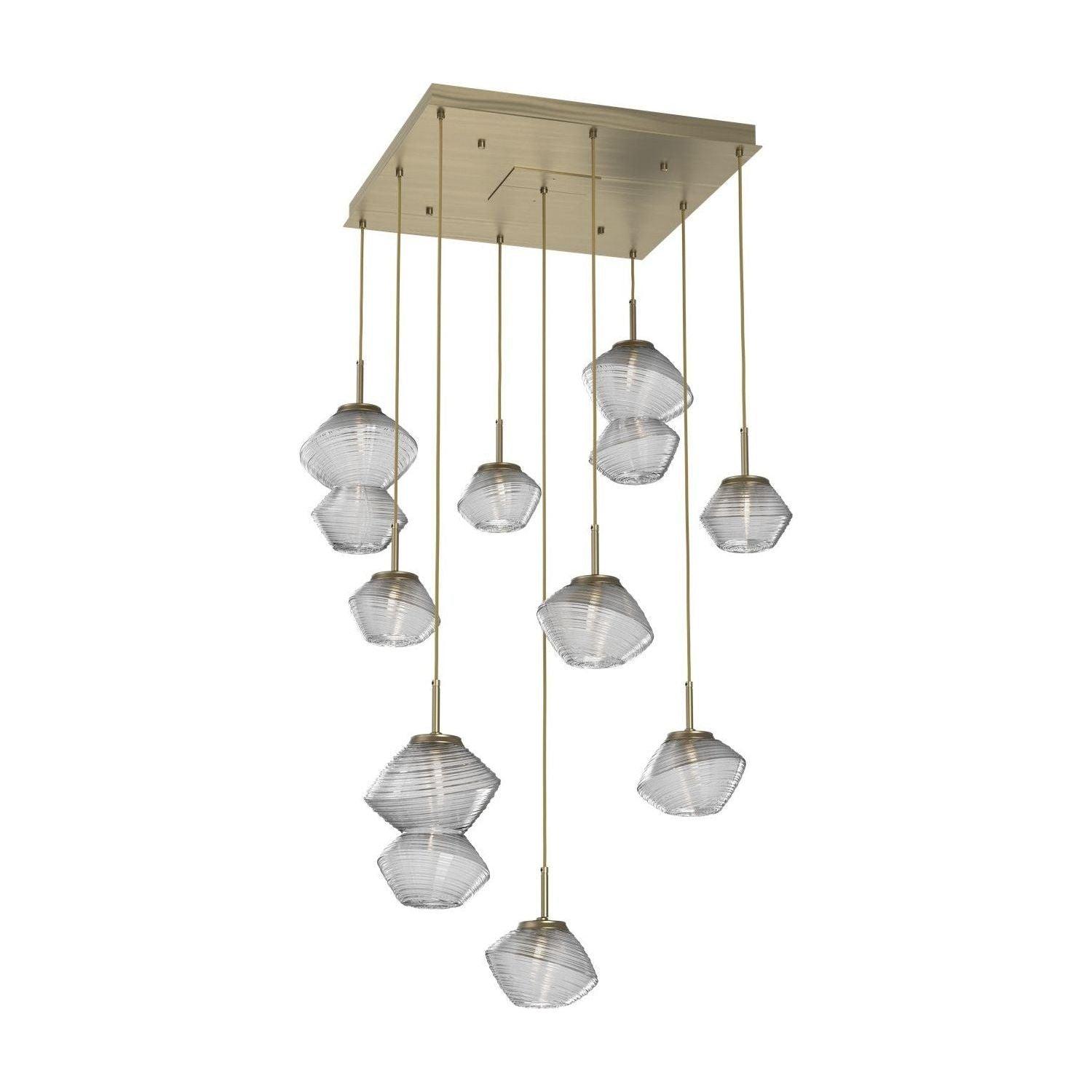 Hammerton Studio - Mesa Square 9 Light Multi-Light Pendant - CHB0089-09-HB-C-C01-L1 - Canada Light Shop