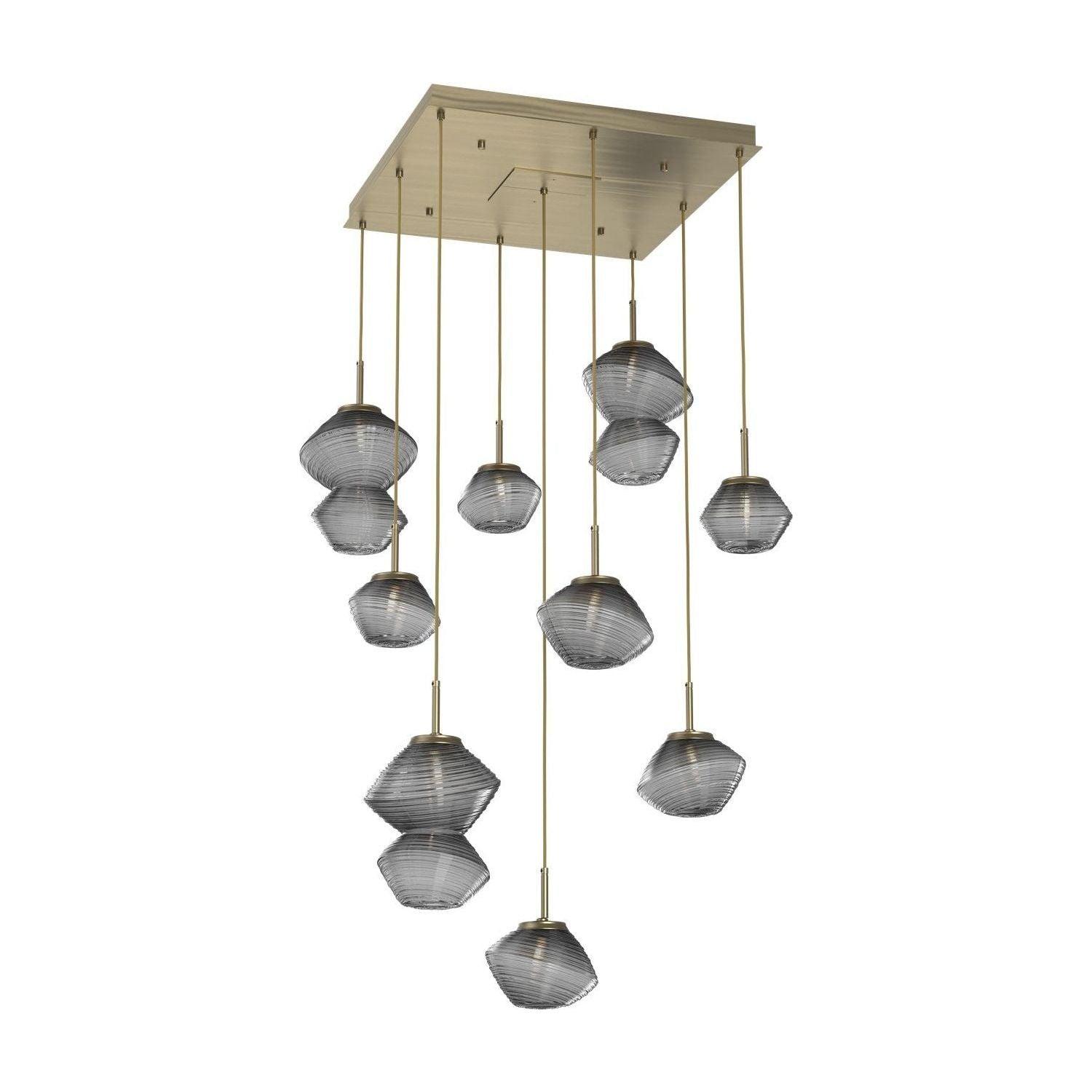 Hammerton Studio - Mesa Square 9 Light Multi-Light Pendant - CHB0089-09-HB-S-C01-L1 - Canada Light Shop