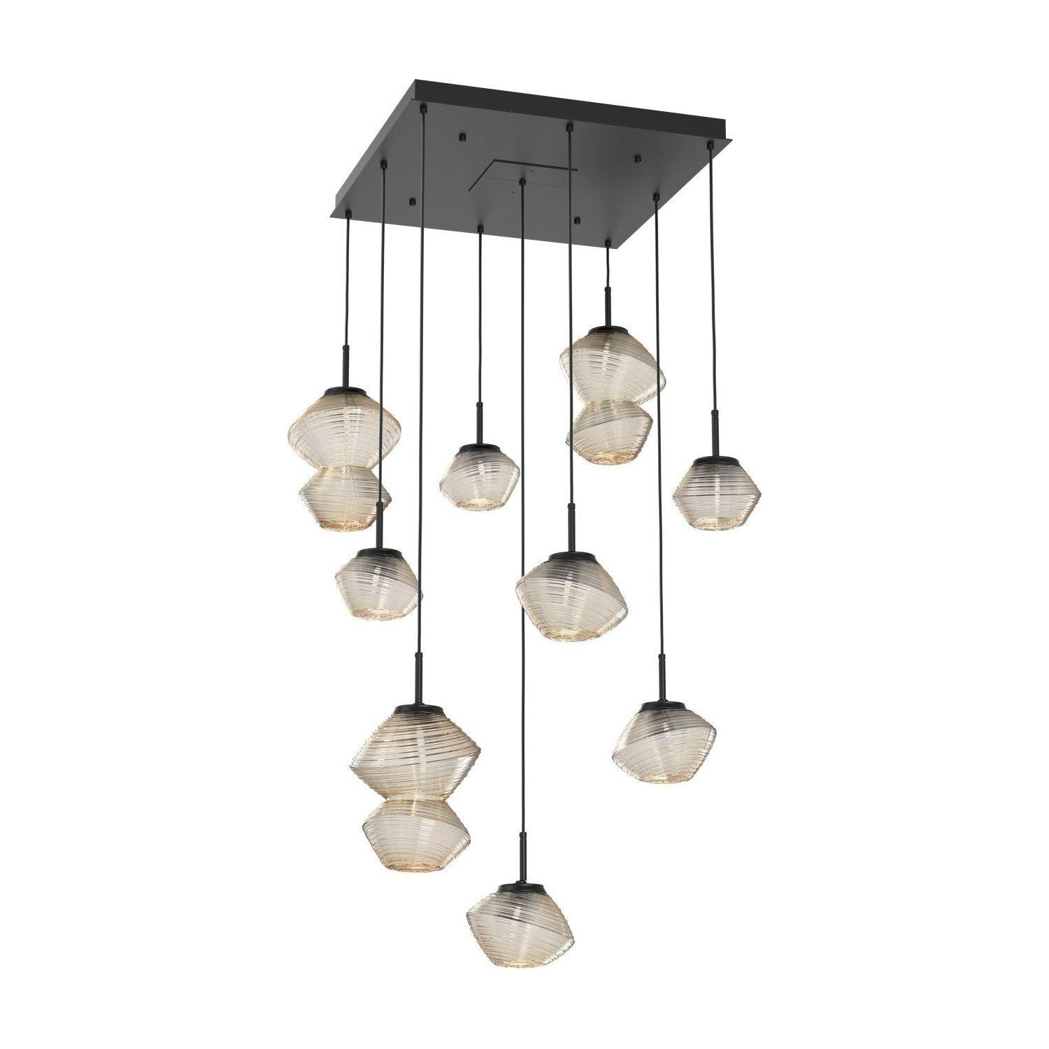Hammerton Studio - Mesa Square 9 Light Multi-Light Pendant - CHB0089-09-MB-A-C01-L3 - Canada Light Shop