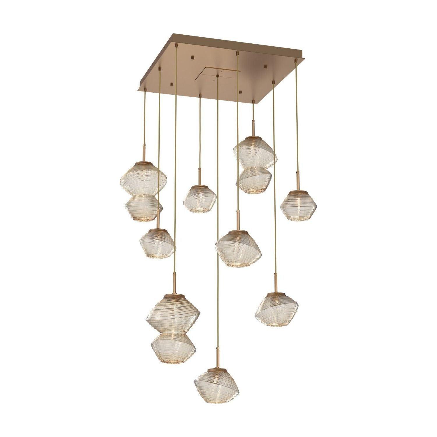 Hammerton Studio - Mesa Square 9 Light Multi-Light Pendant - CHB0089-09-NB-A-C01-L1 - Canada Light Shop