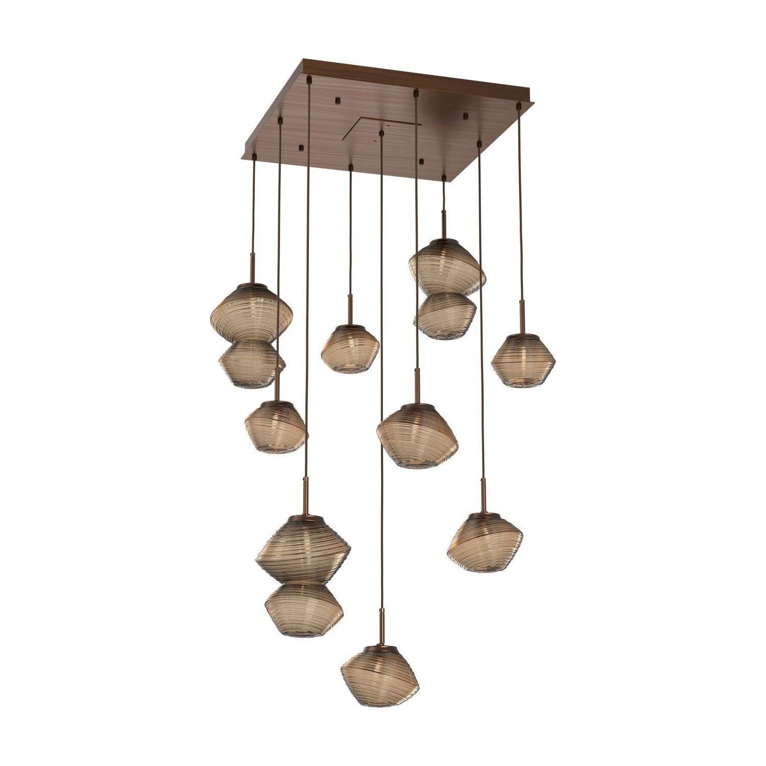 Hammerton Studio - Mesa Square 9 Light Multi-Light Pendant - CHB0089-09-RB-B-C01-L3 - Canada Light Shop