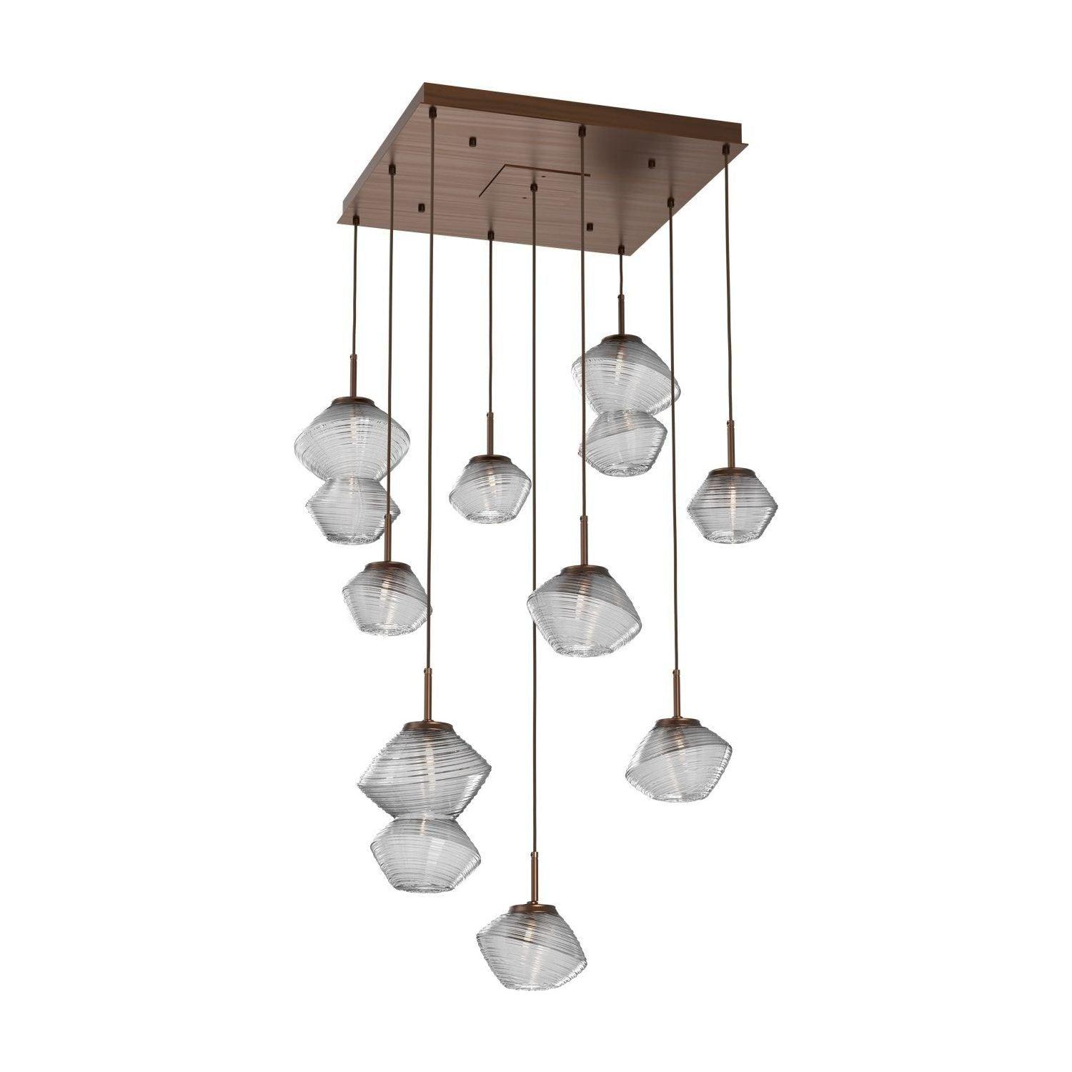 Hammerton Studio - Mesa Square 9 Light Multi-Light Pendant - CHB0089-09-RB-C-C01-L3 - Canada Light Shop
