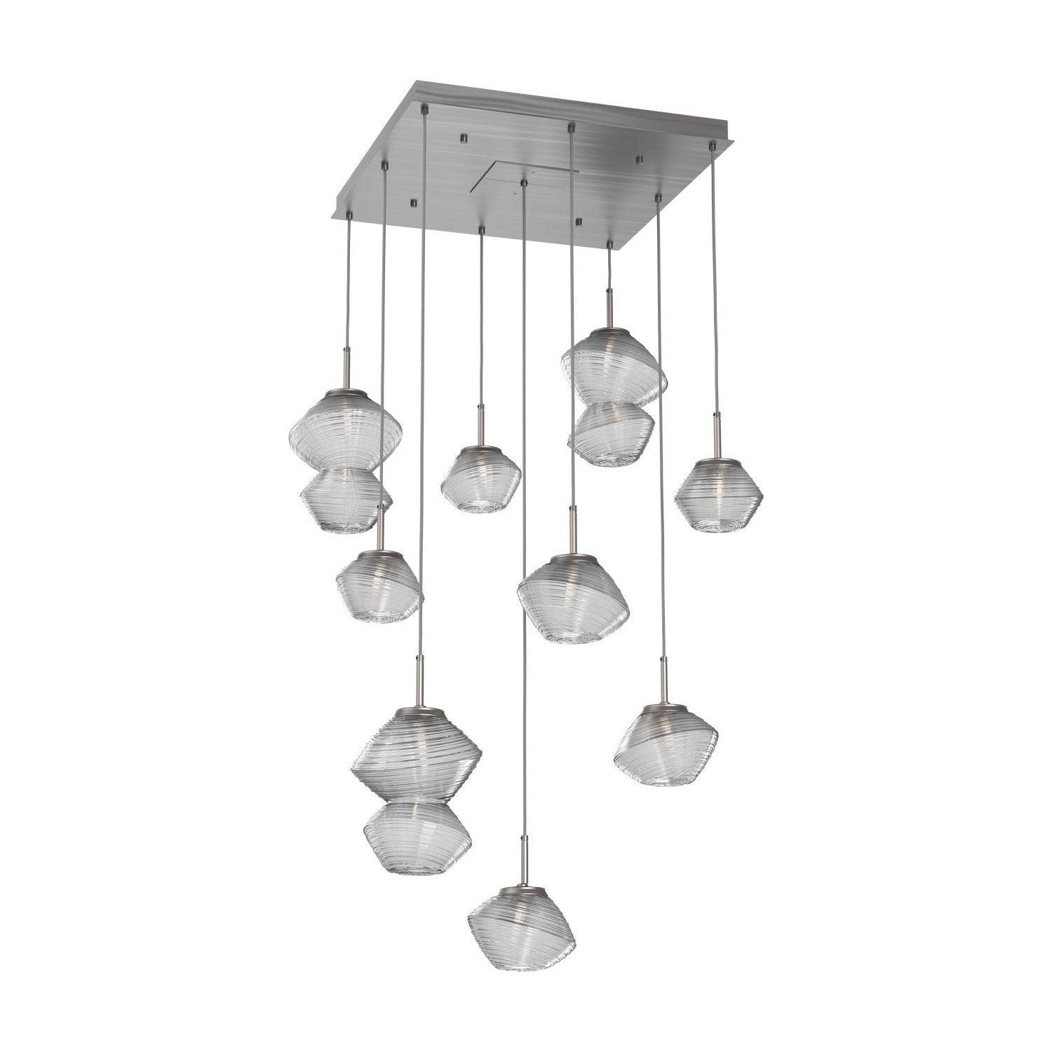 Hammerton Studio - Mesa Square 9 Light Multi-Light Pendant - CHB0089-09-SN-C-C01-L1 - Canada Light Shop