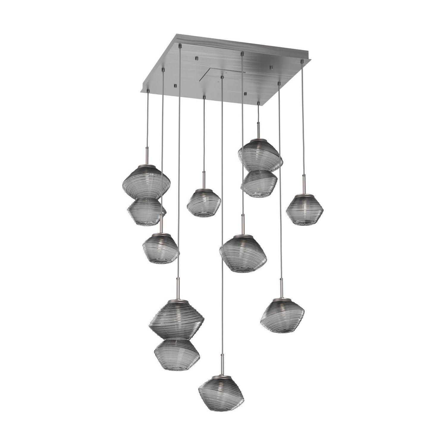Hammerton Studio - Mesa Square 9 Light Multi-Light Pendant - CHB0089-09-SN-S-C01-L1 - Canada Light Shop