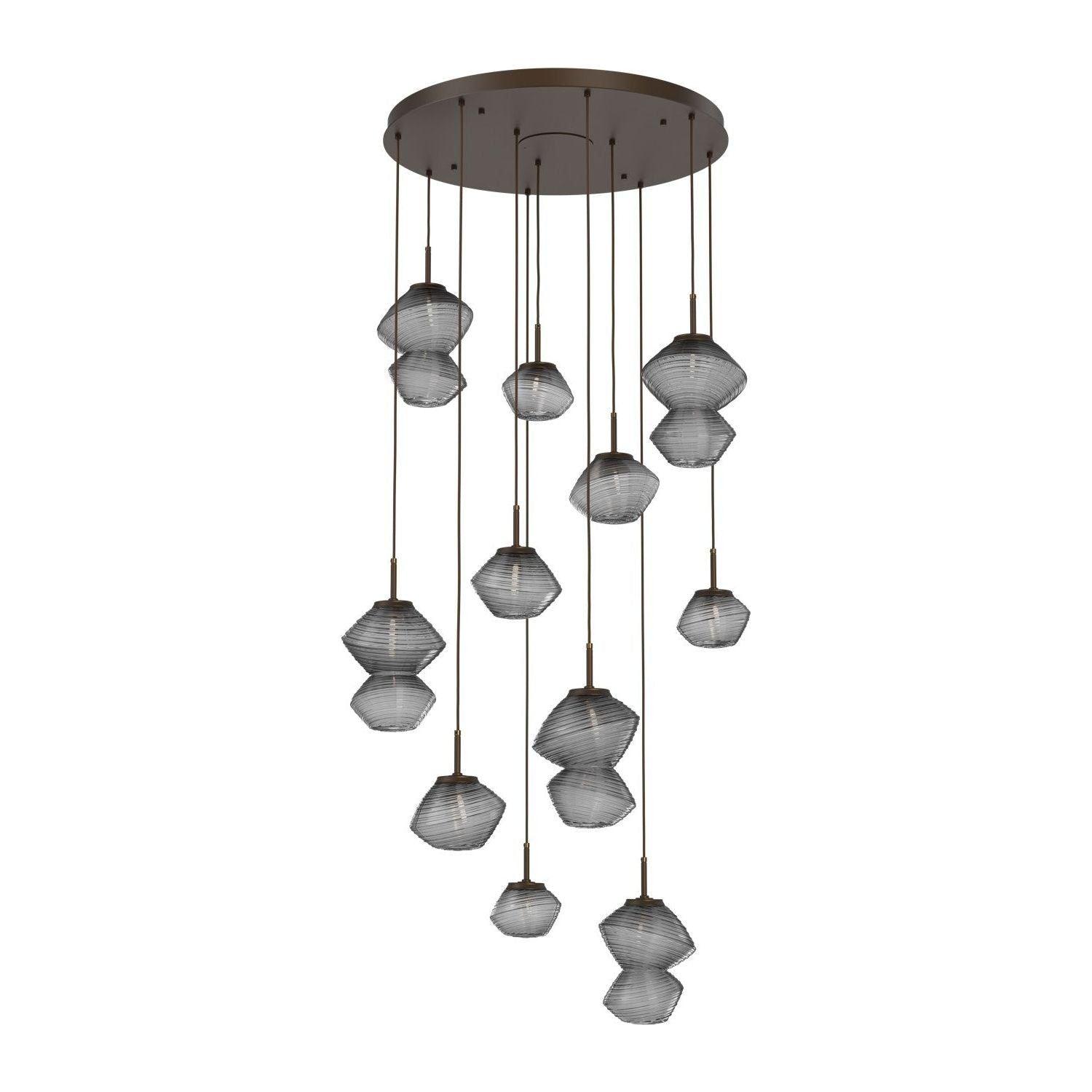 Hammerton Studio - Mesa 11 Light Multi-Light LED Pendant - CHB0089-11-FB-S-C01-L3 - Canada Light Shop