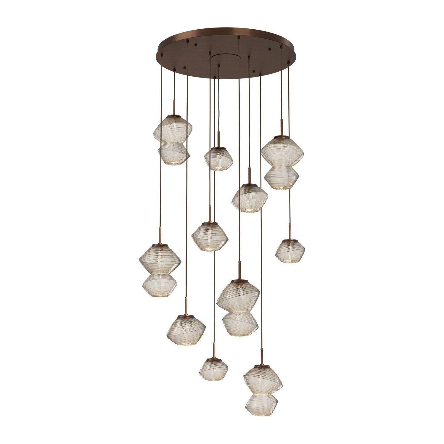 Hammerton Studio - Mesa 11 Light Multi-Light LED Pendant - CHB0089-11-RB-A-C01-L3 - Canada Light Shop