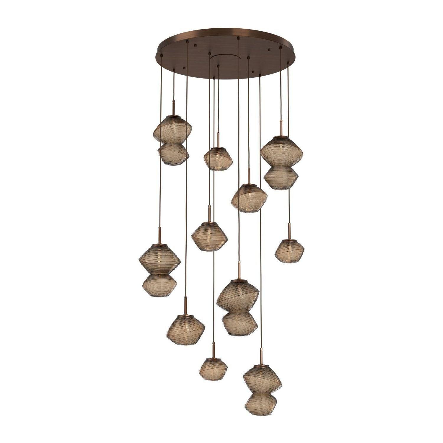 Hammerton Studio - Mesa 11 Light Multi-Light LED Pendant - CHB0089-11-RB-B-C01-L3 - Canada Light Shop