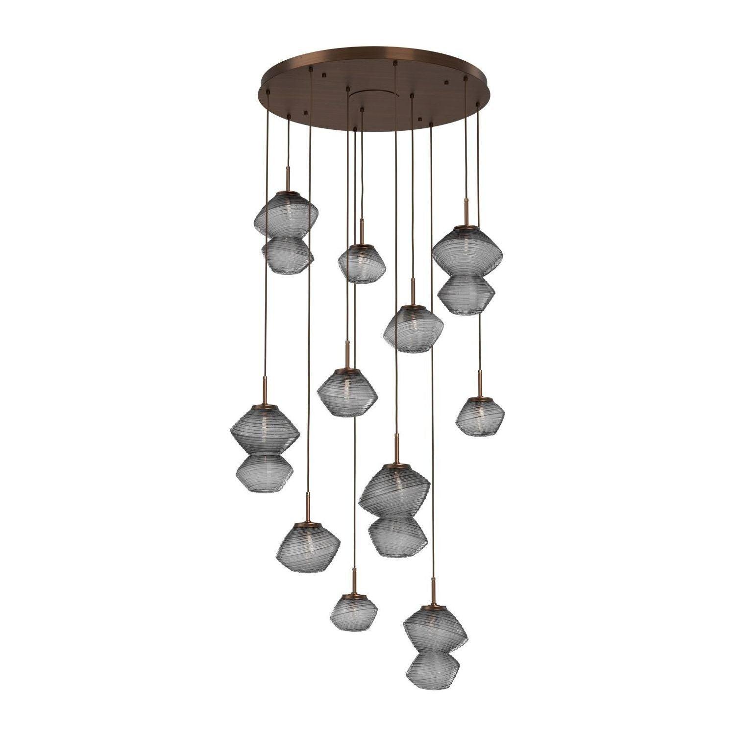 Hammerton Studio - Mesa 11 Light Multi-Light LED Pendant - CHB0089-11-RB-S-C01-L3 - Canada Light Shop