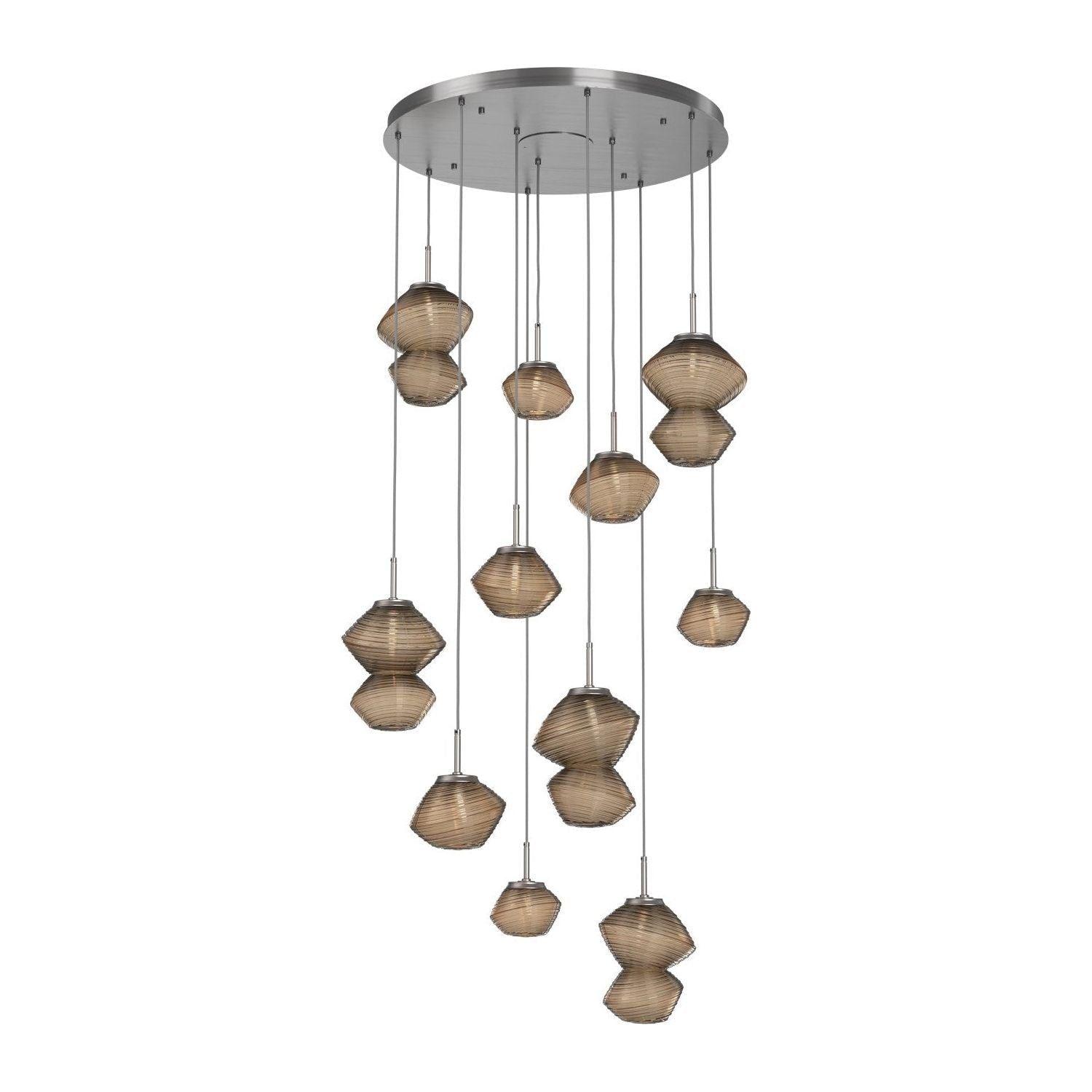 Hammerton Studio - Mesa 11 Light Multi-Light LED Pendant - CHB0089-11-SN-B-C01-L1 - Canada Light Shop