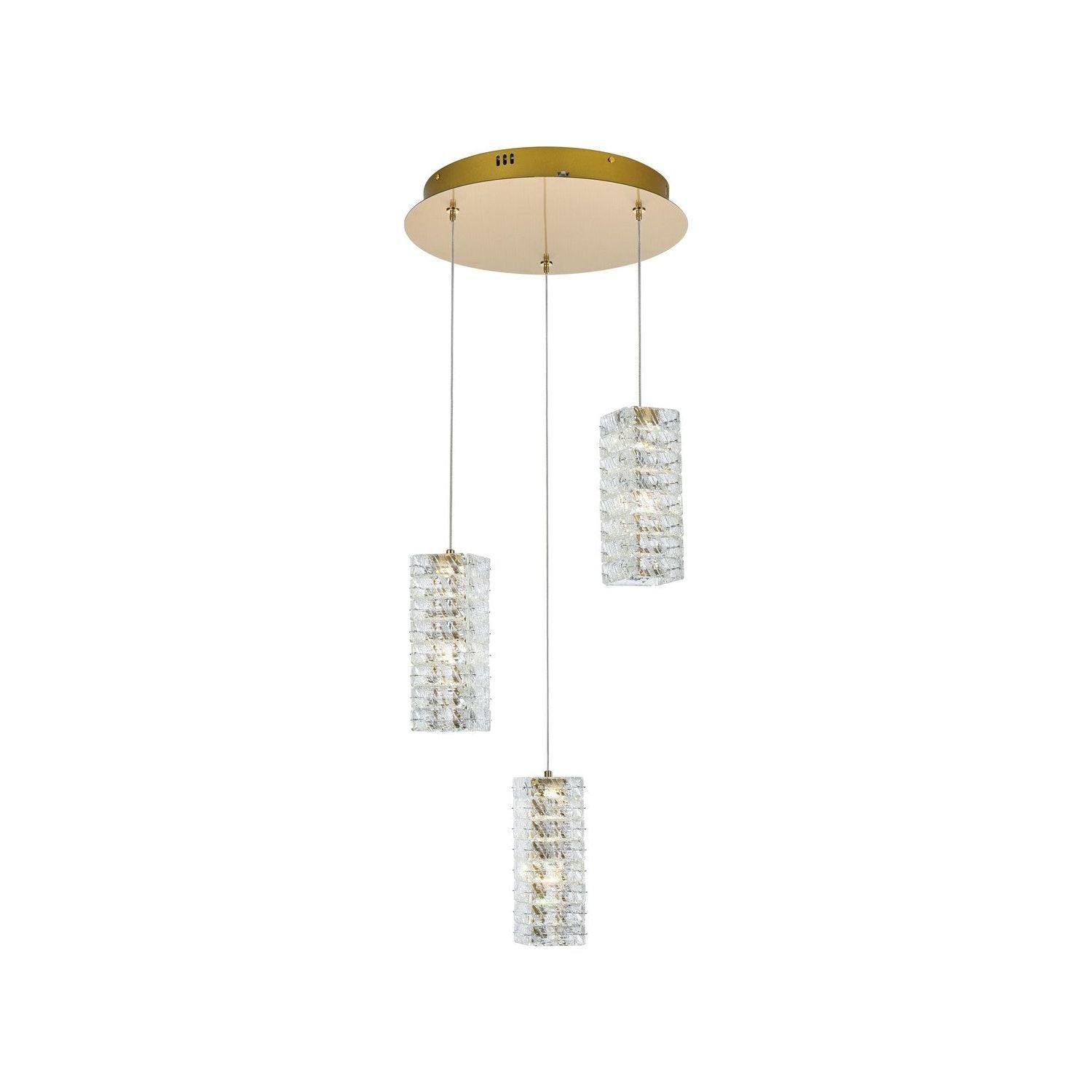 Elegant Lighting - Aston LED Multi-Light Pendant - 3680D3RSG - Canada Light Shop