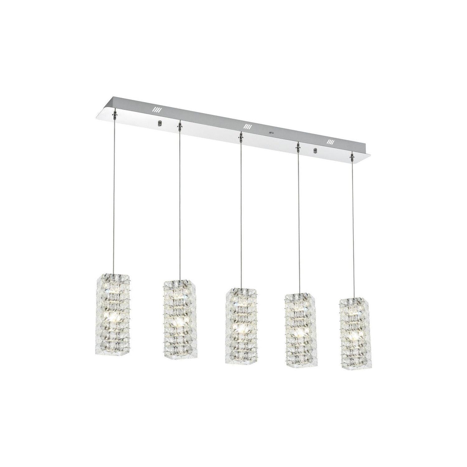 Elegant Lighting - Aston LED Linear Pendant - 3680D5C - Canada Light Shop