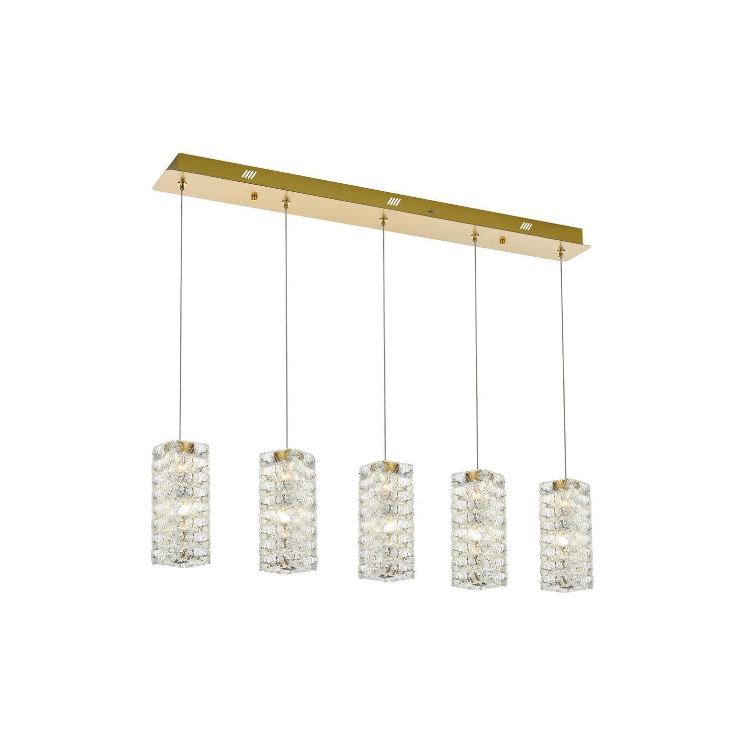 Elegant Lighting - Aston LED Linear Pendant - 3680D5SG - Canada Light Shop