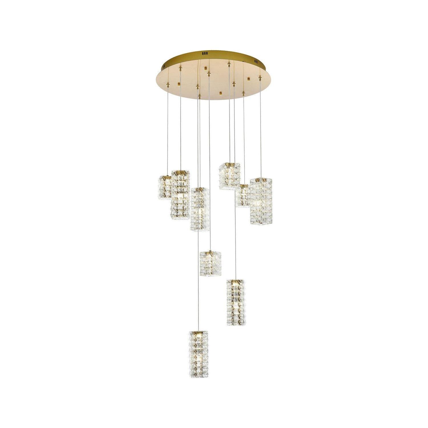 Elegant Lighting - Aston LED Multi-Light Pendant - 3680D9SG - Canada Light Shop